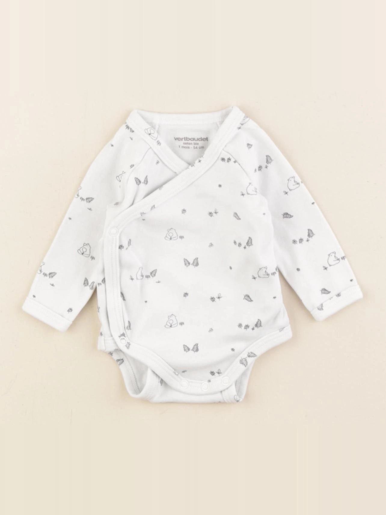 Vertbaudet - body blanc - 1 mois
