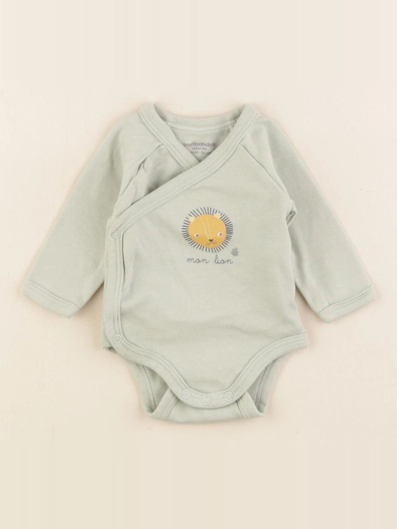 Vertbaudet - body vert - 1 mois