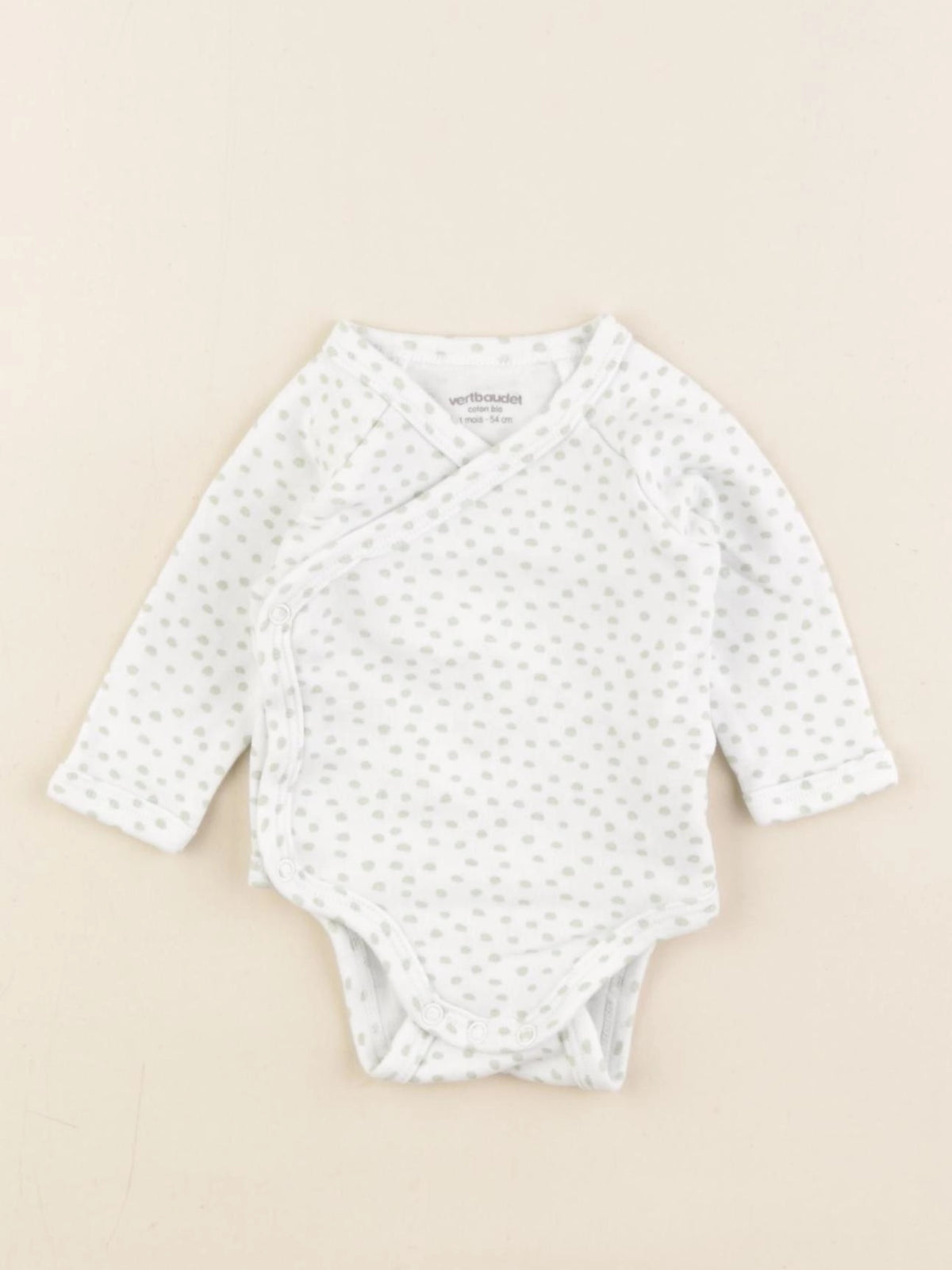 Vertbaudet - body vert - 1 mois