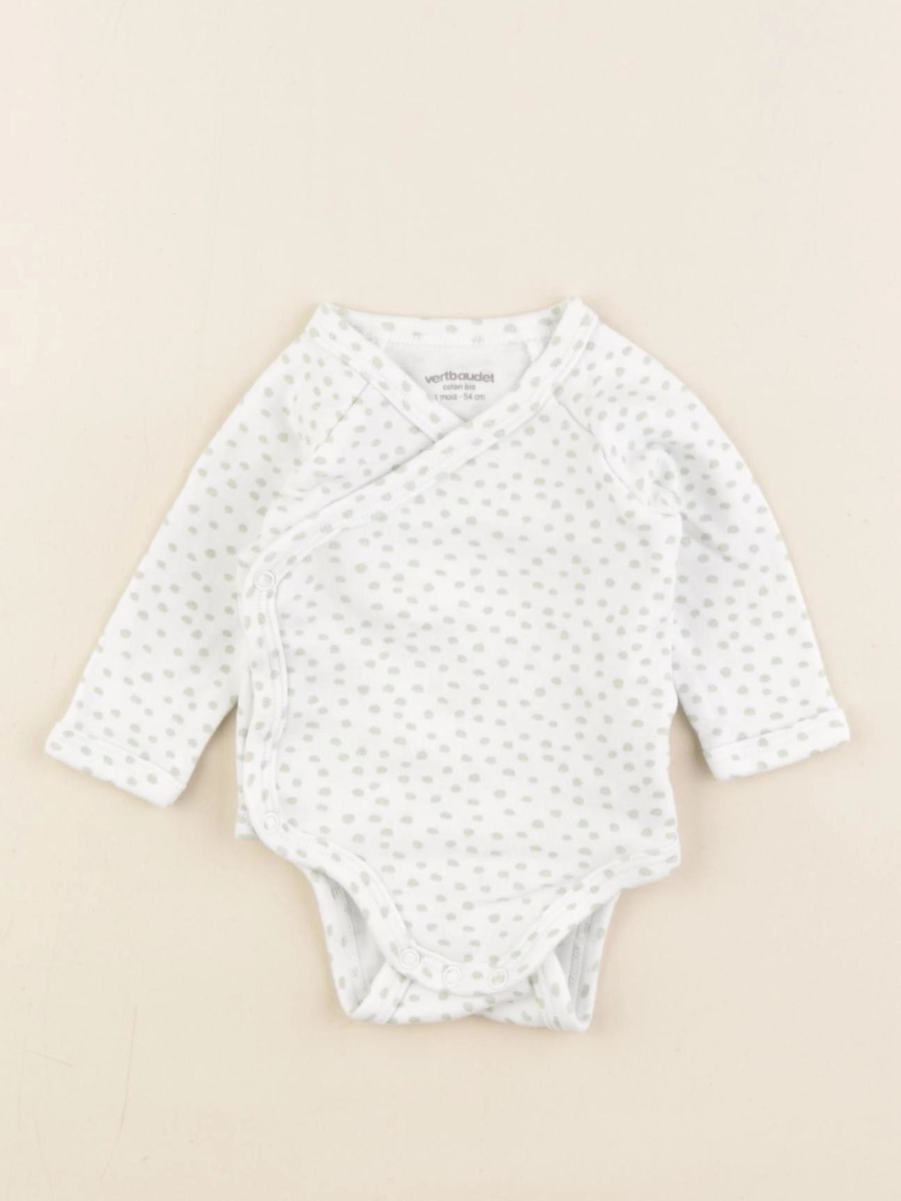 Vertbaudet - body vert - 1 mois