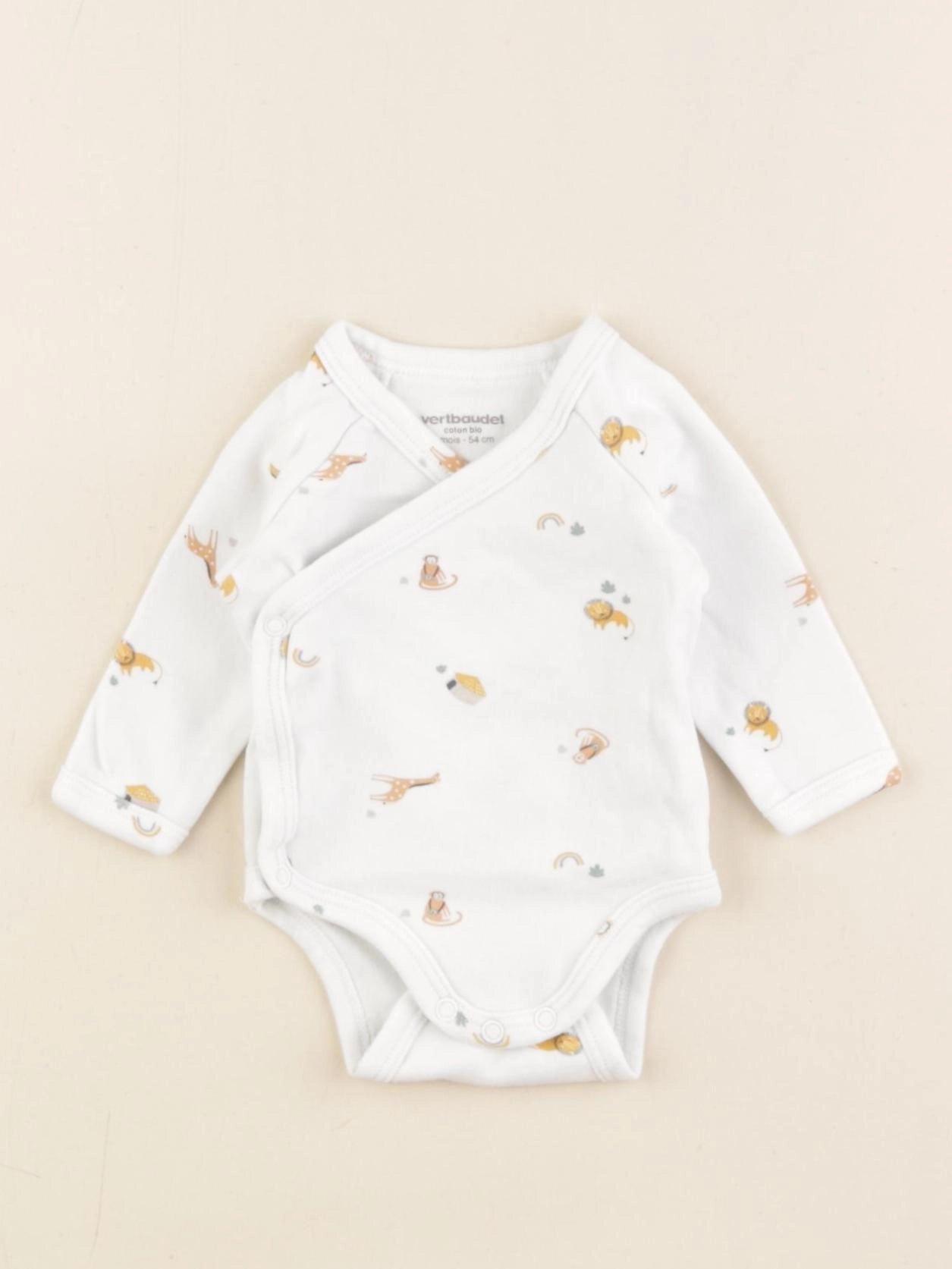 Vertbaudet - body blanc - 1 mois