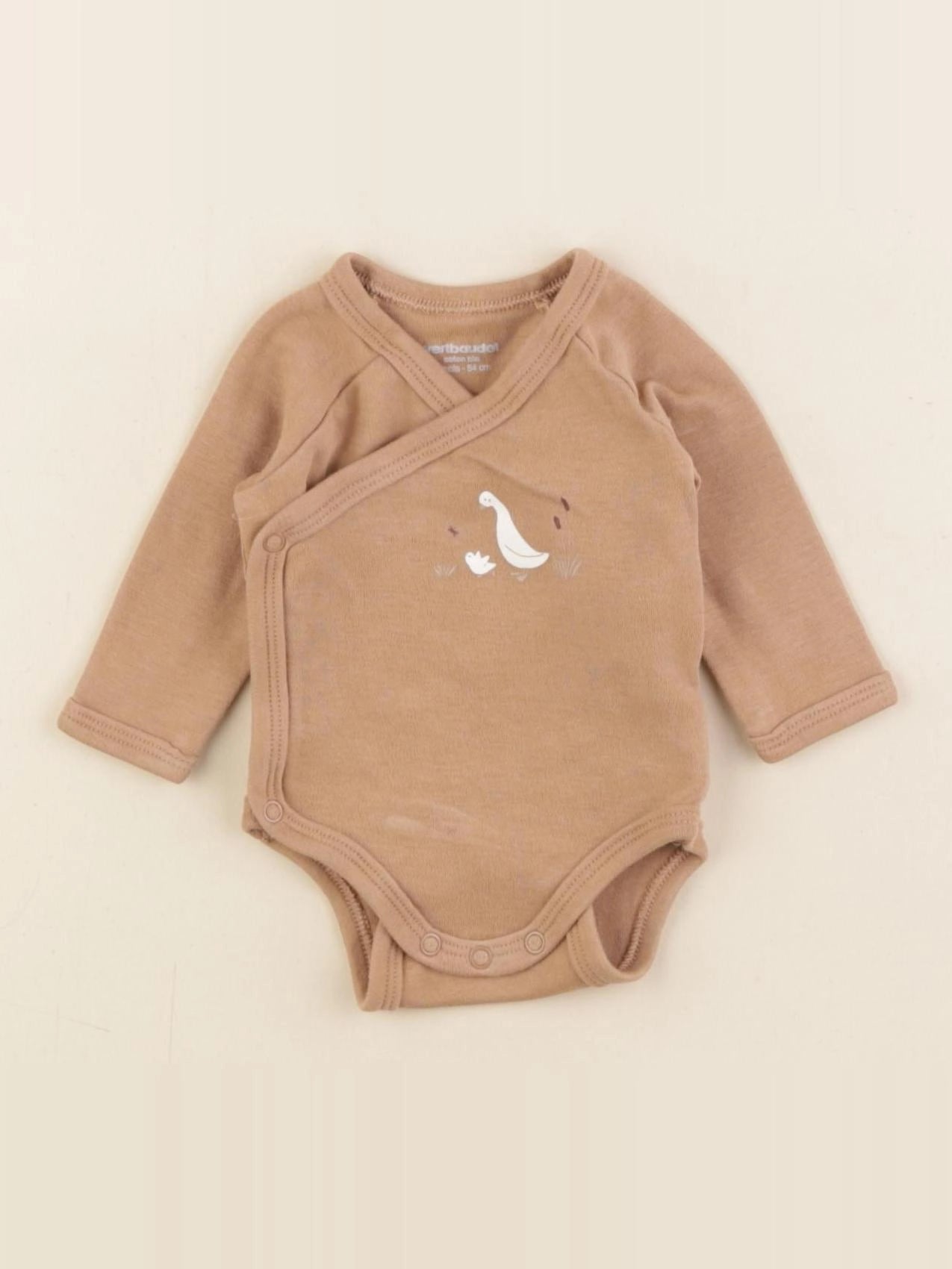 Vertbaudet - body marron - 1 mois