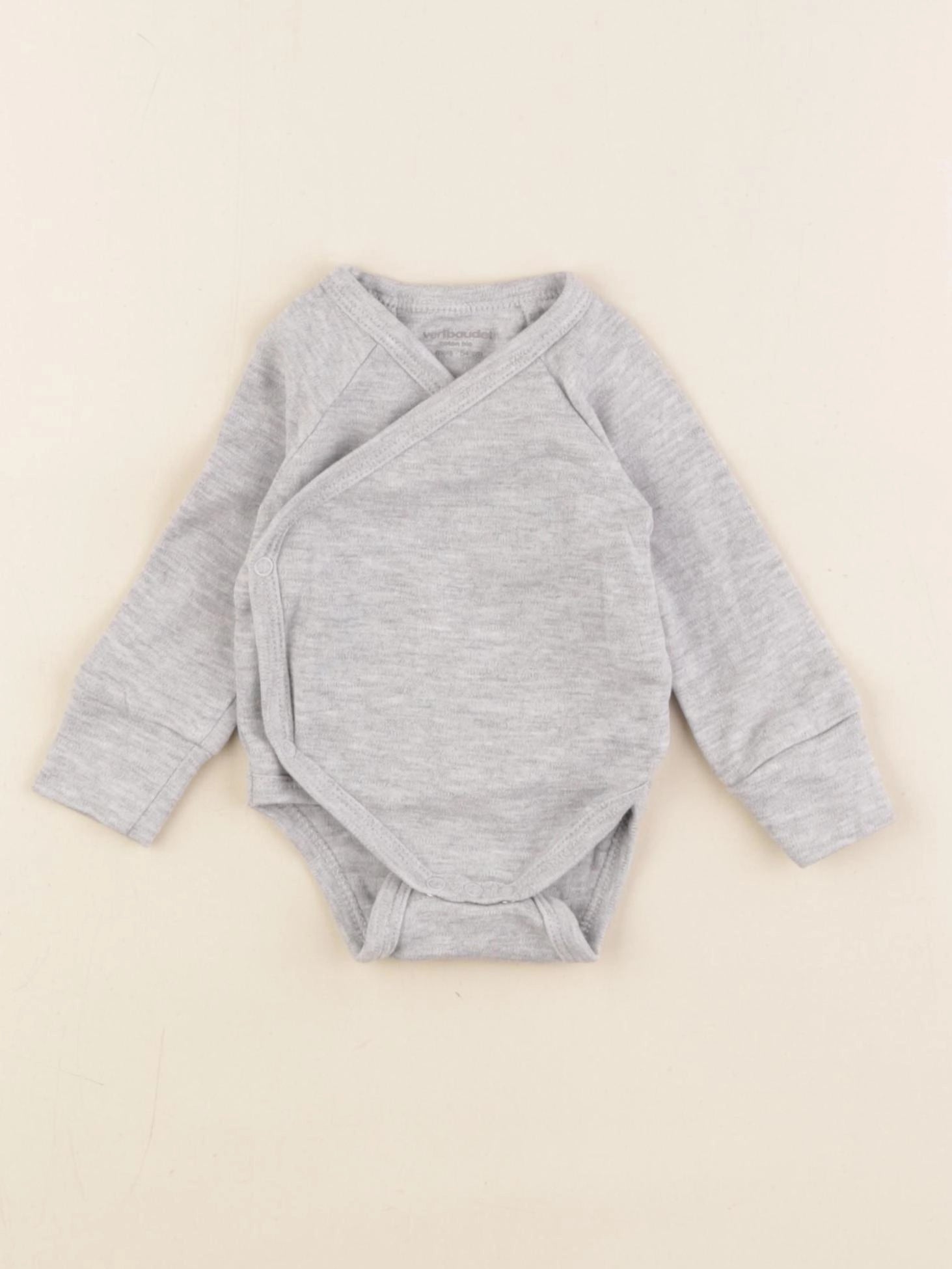 Vertbaudet - body gris - 1 mois