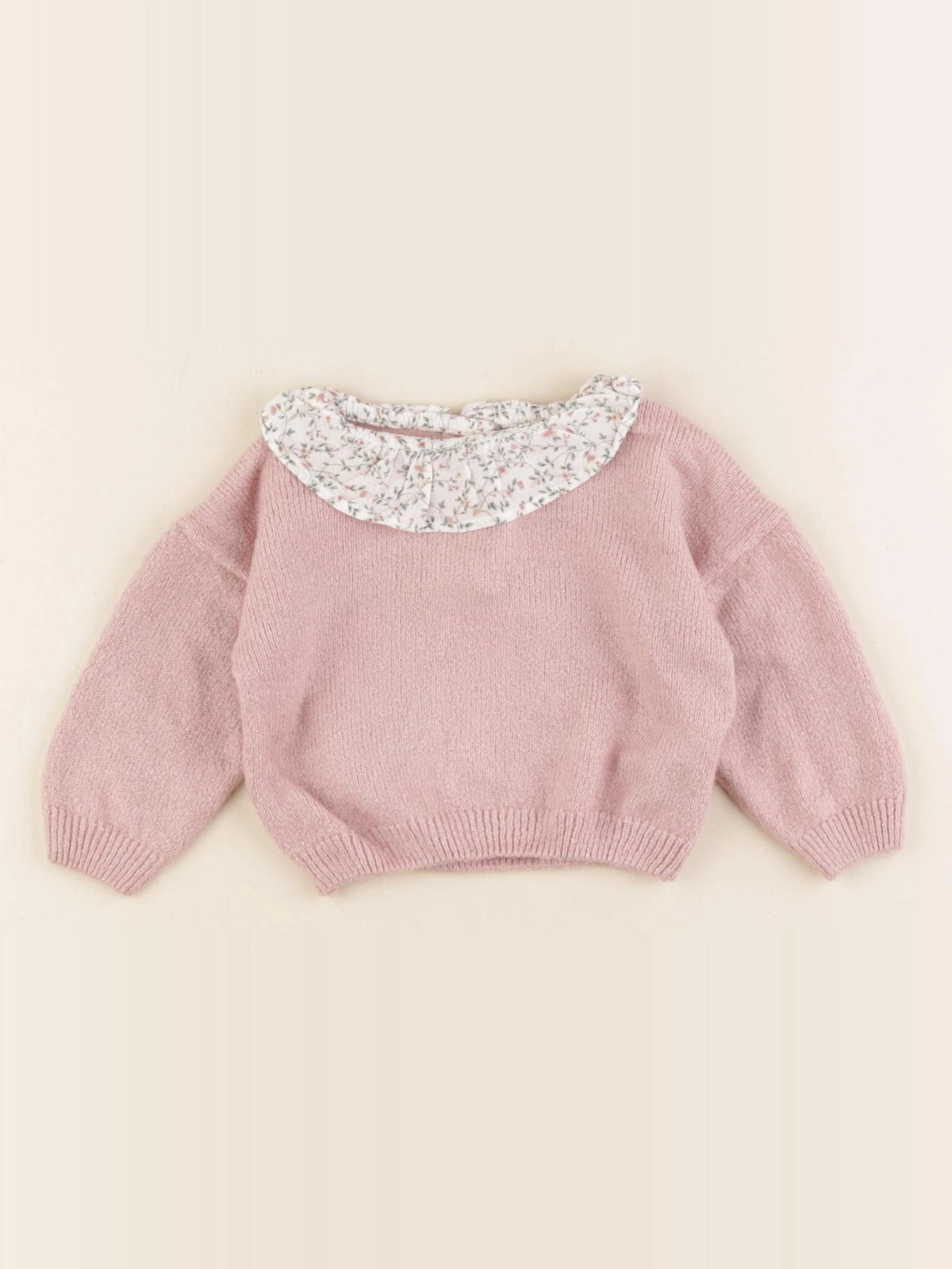 Vertbaudet - pull rose - 9 mois