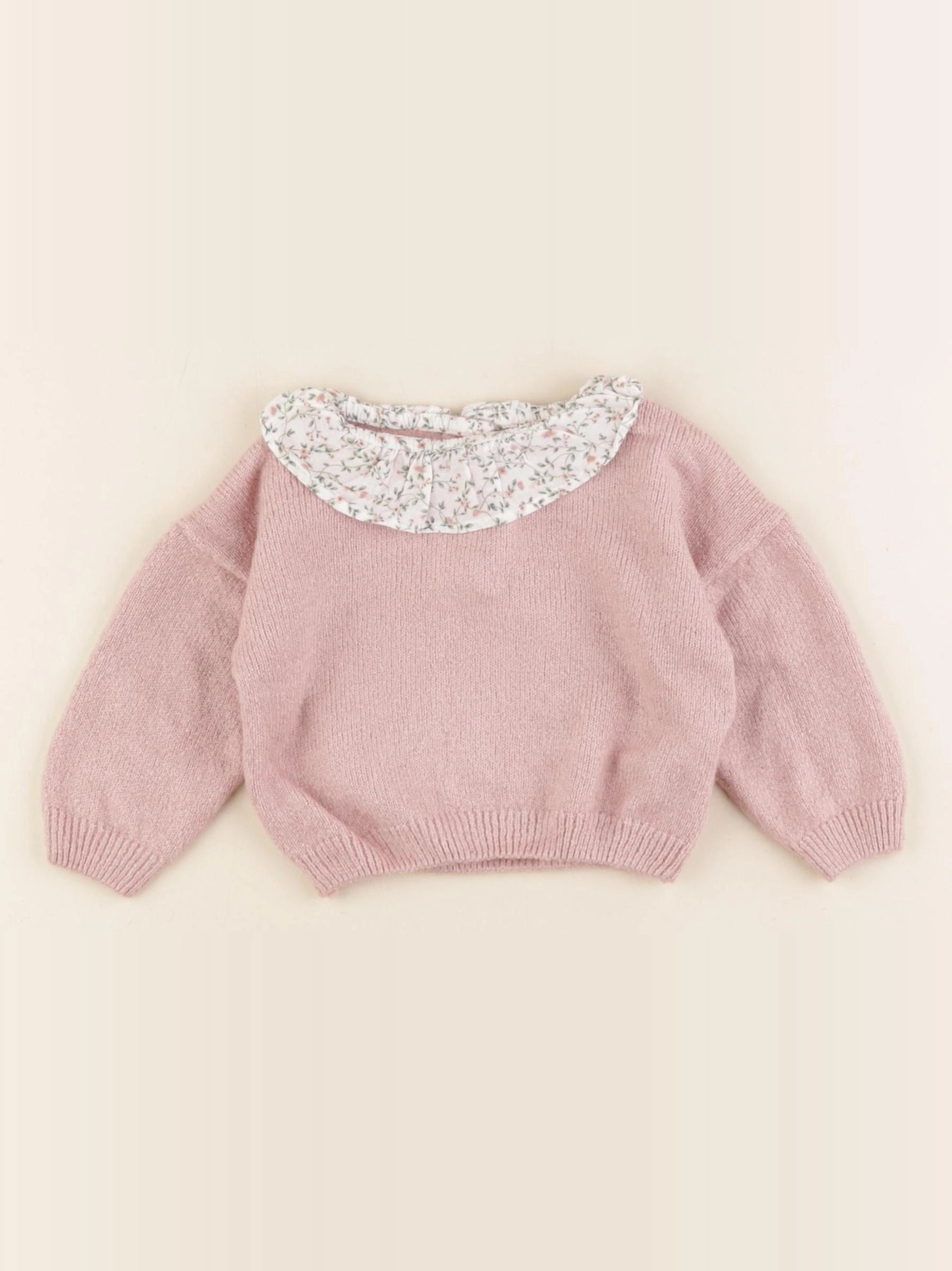 Vertbaudet - pull rose - 9 mois