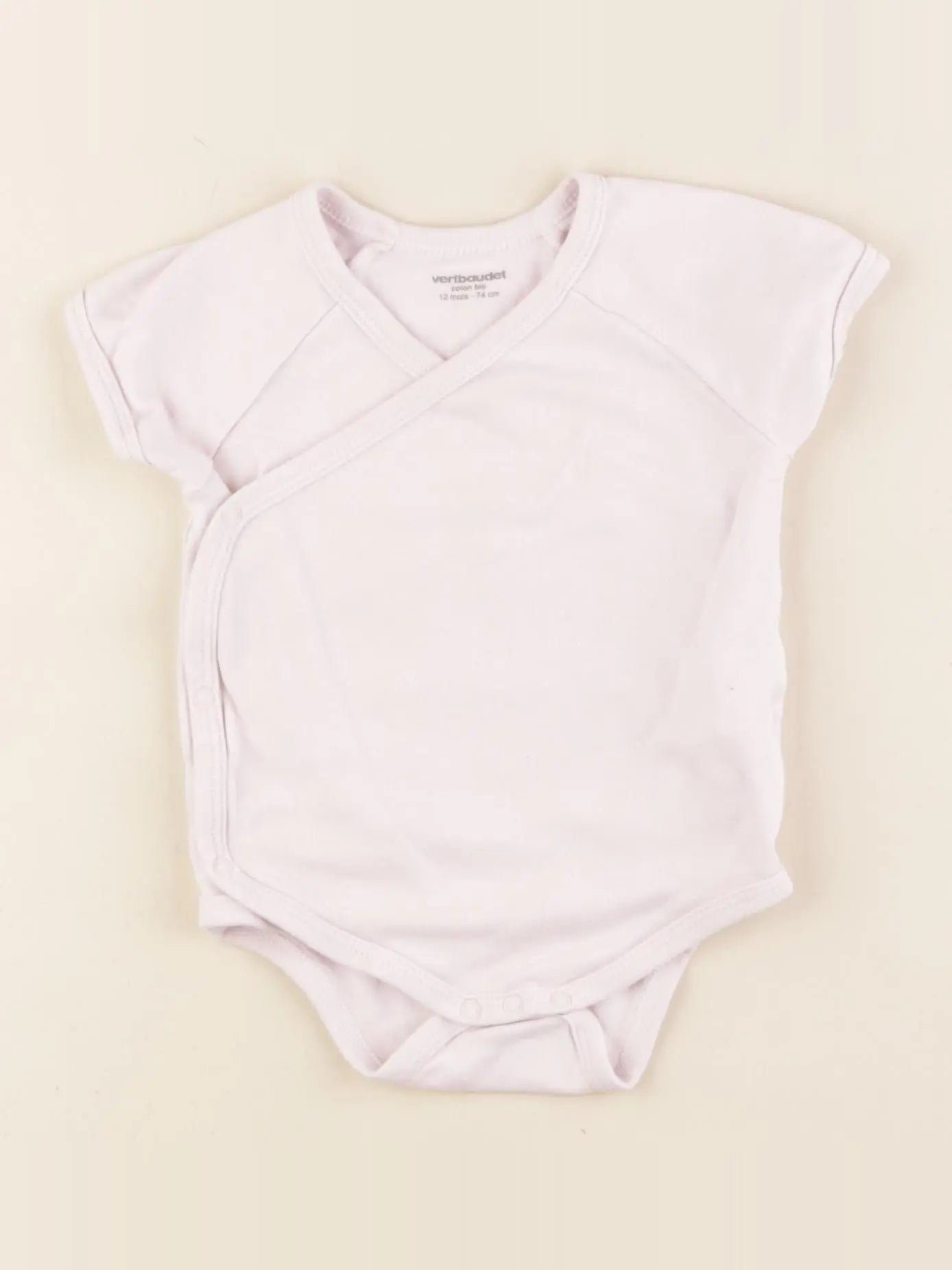 Vertbaudet - body rose - 12 mois