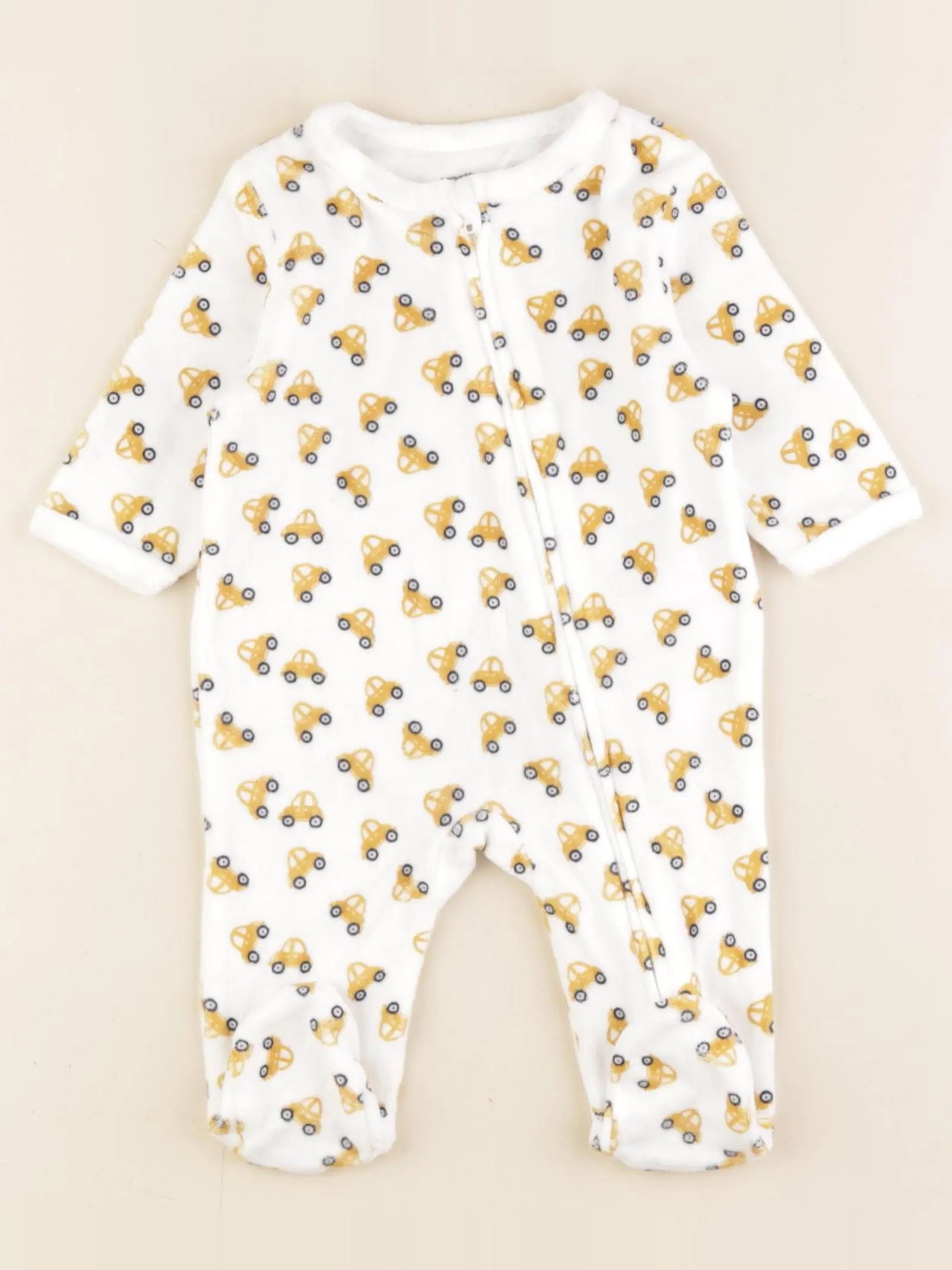 Vertbaudet - pyjama velours blanc - 3 mois