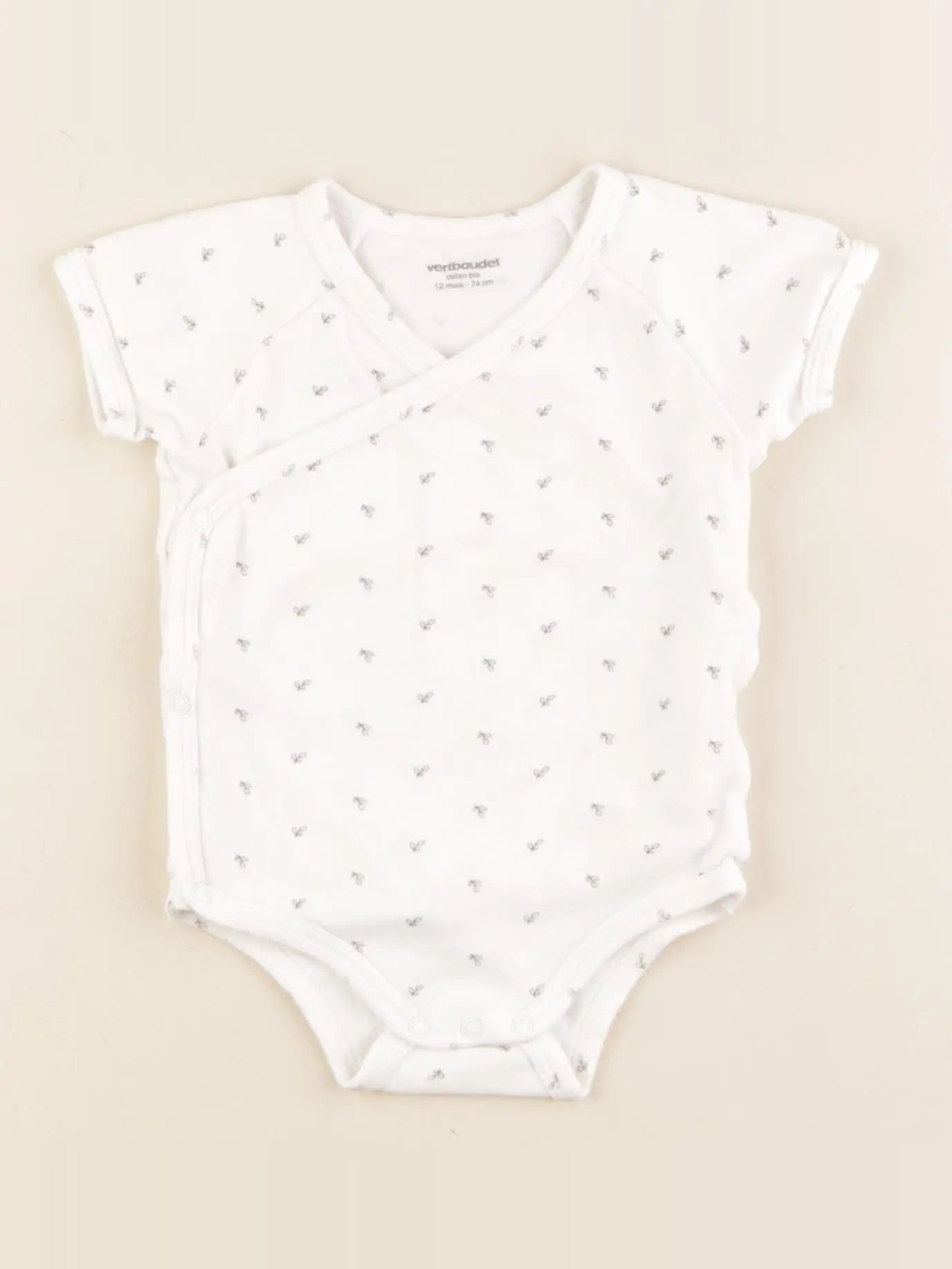 Vertbaudet - body blanc - 12 mois