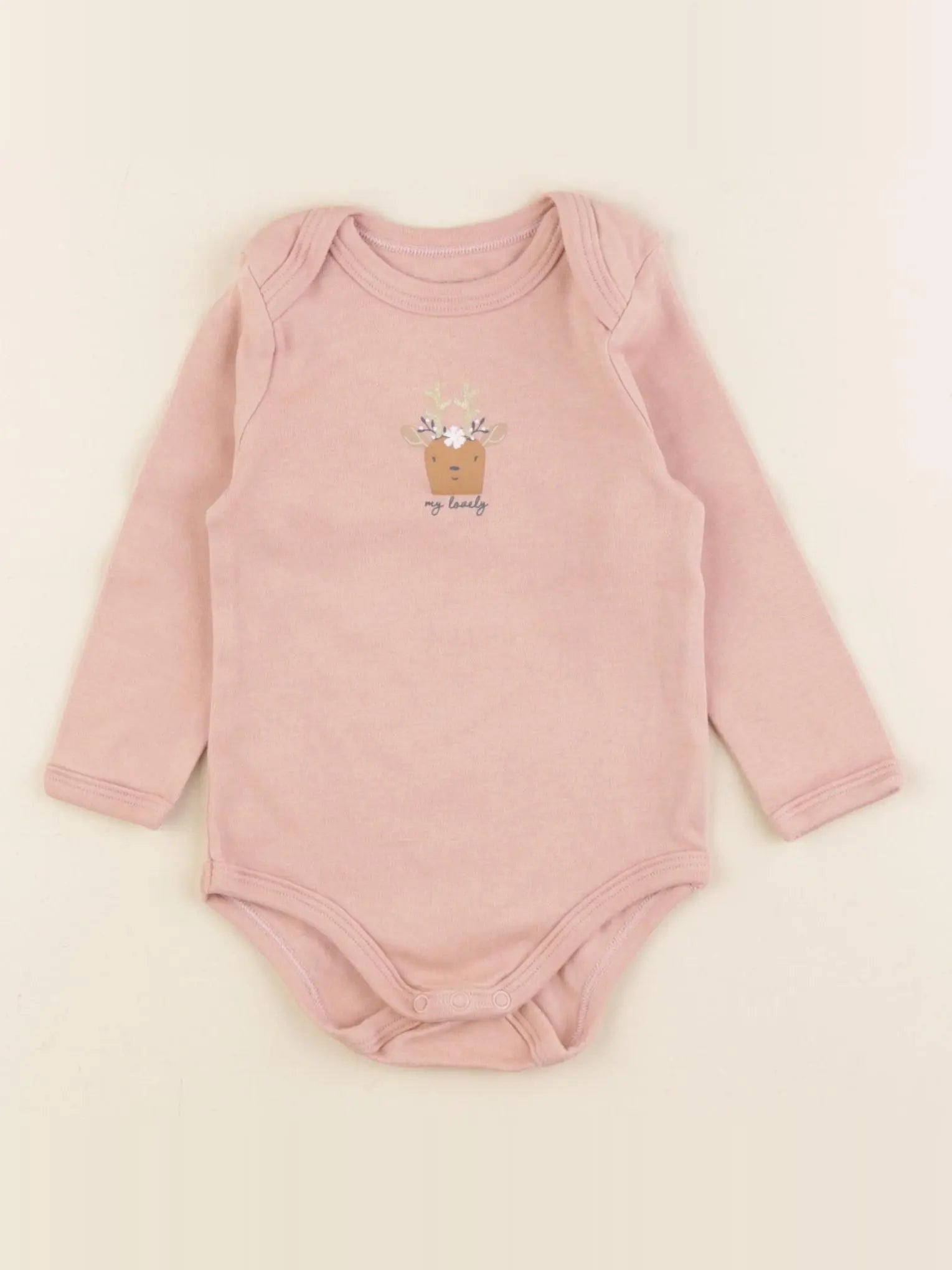 Vertbaudet - body rose - 12 mois