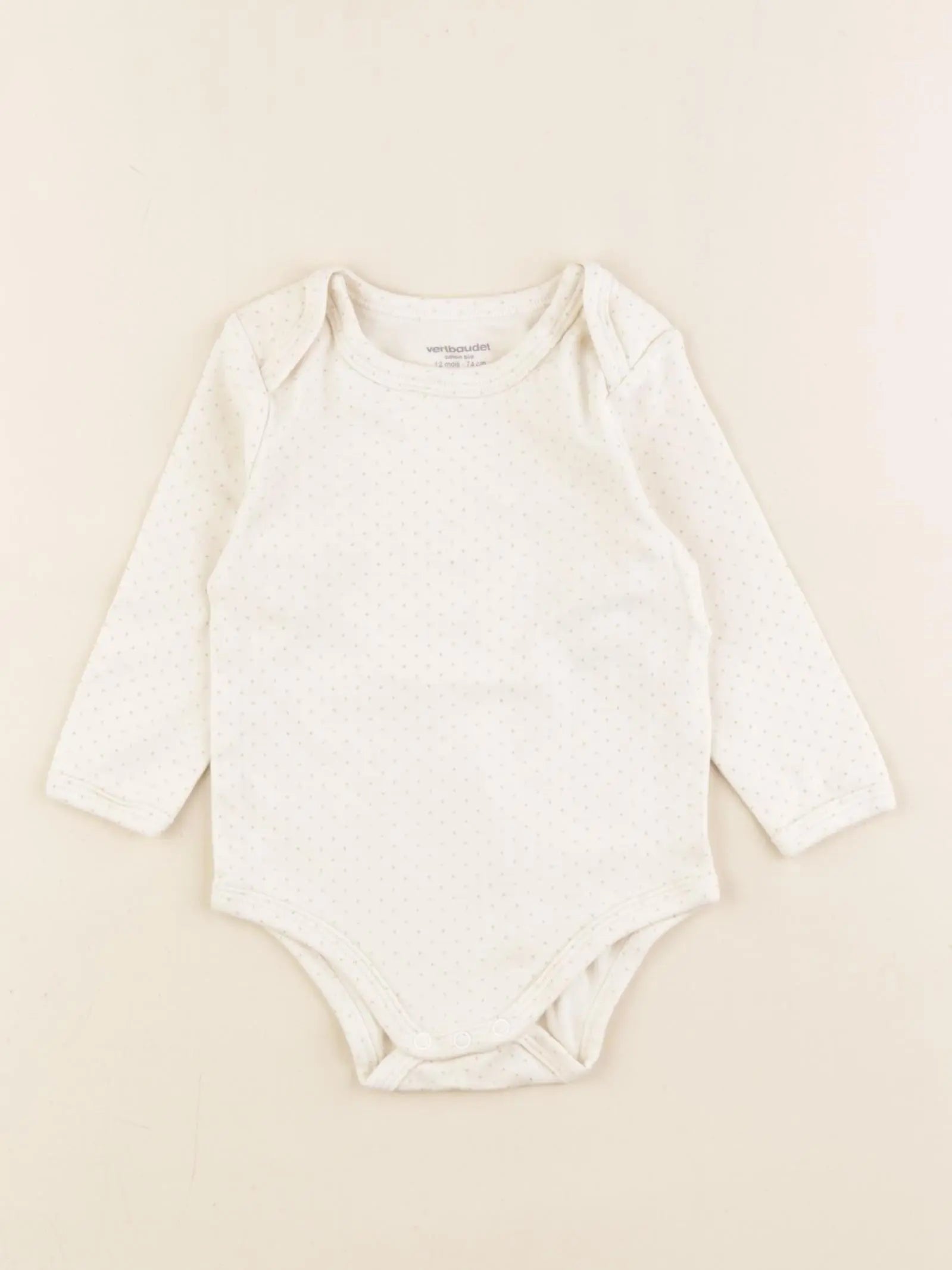 Vertbaudet - body beige - 12 mois