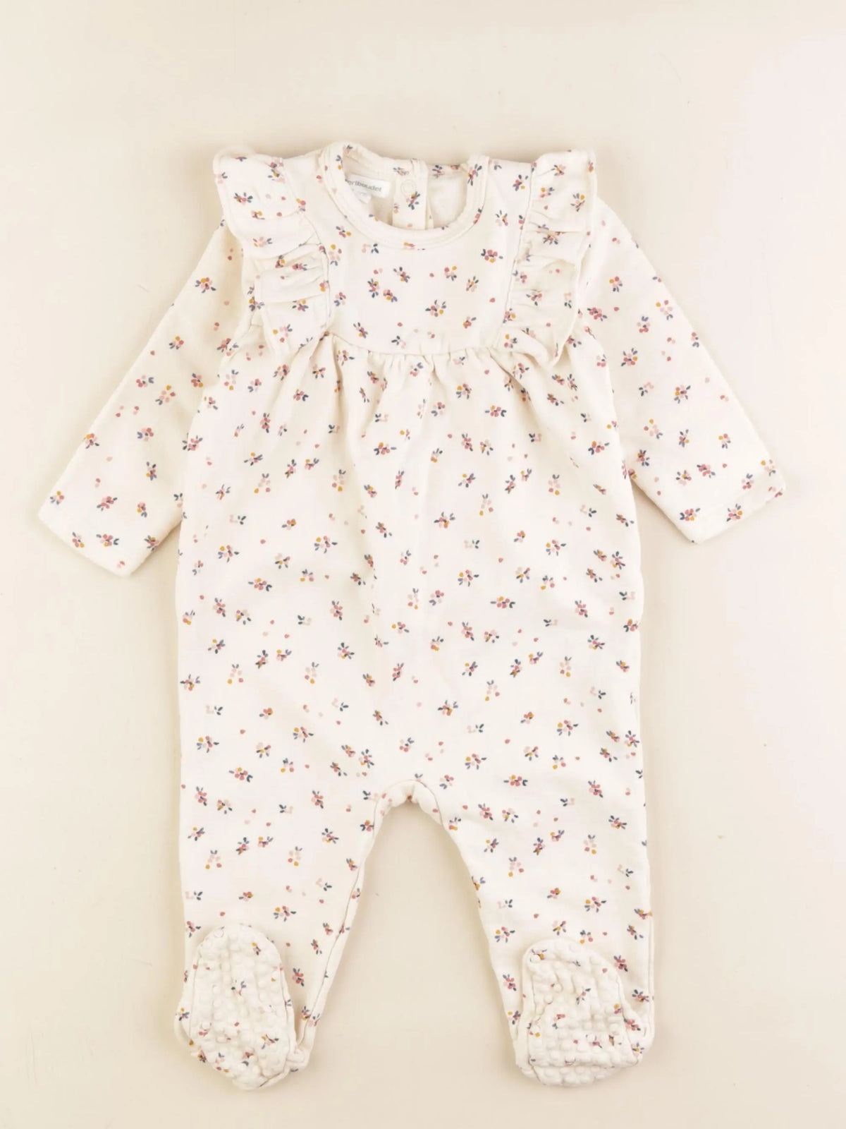 Vertbaudet - pyjama coton beige - 12 mois