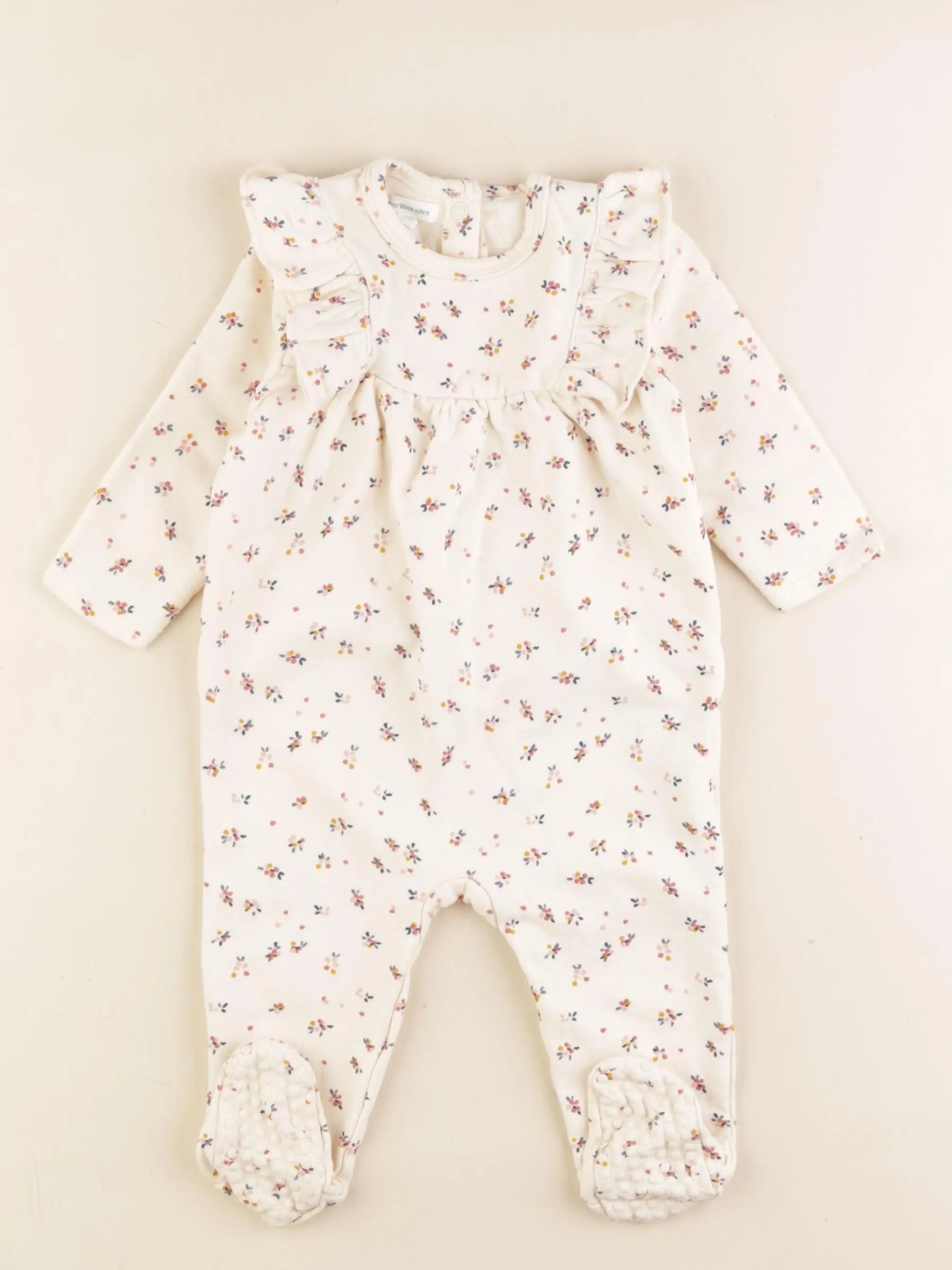 Vertbaudet - pyjama coton beige - 12 mois