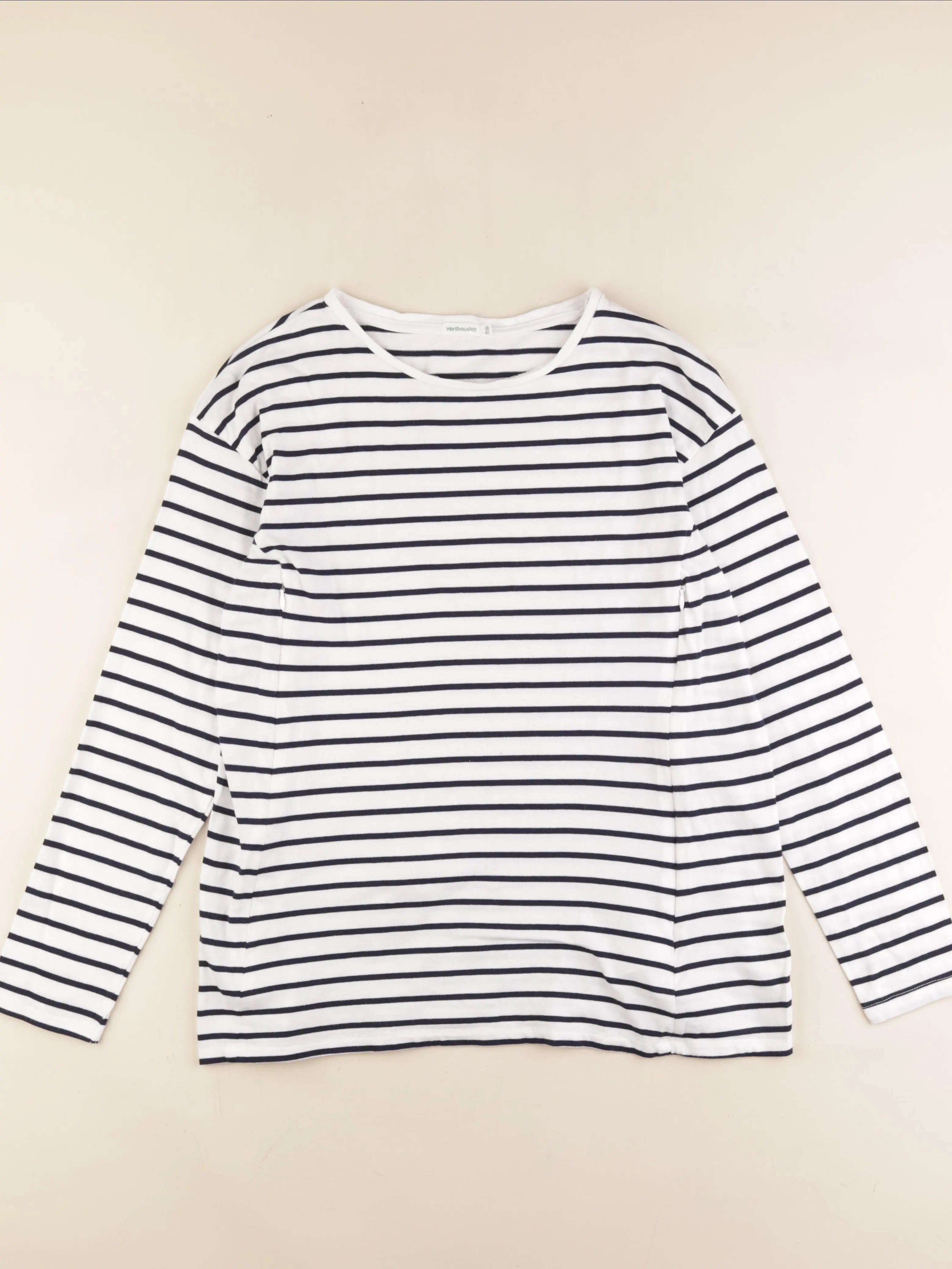 Vertbaudet - tee-shirt allaitement blanc, bleu - 38 à 40