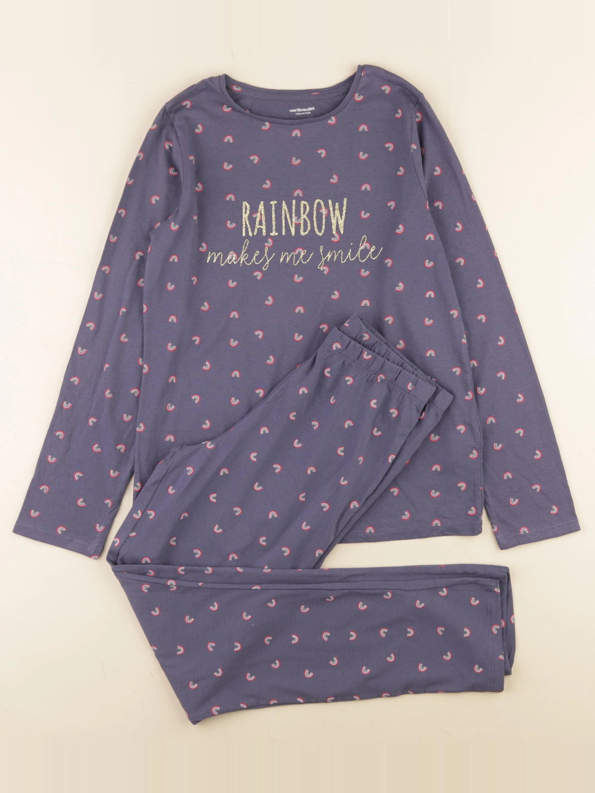 Vertbaudet - pyjama coton bleu - 12 ans