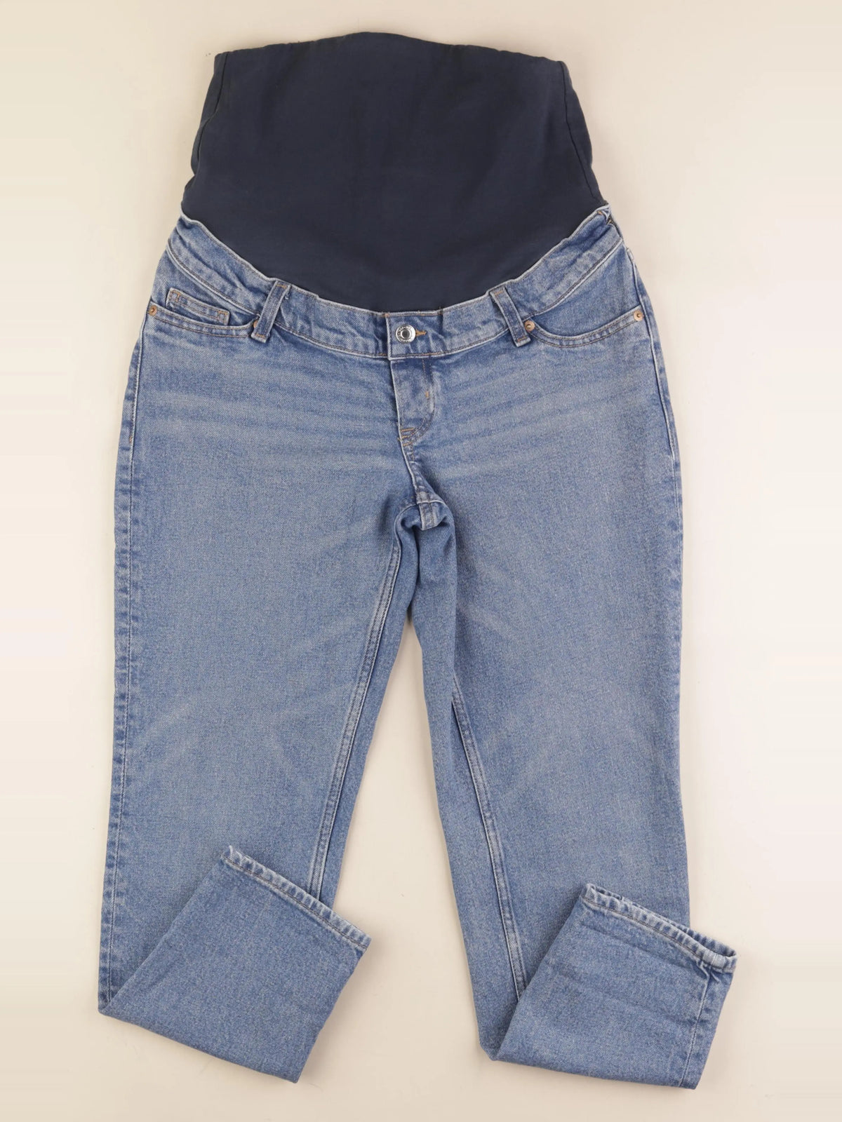 H&M - jean grossesse bleu - s