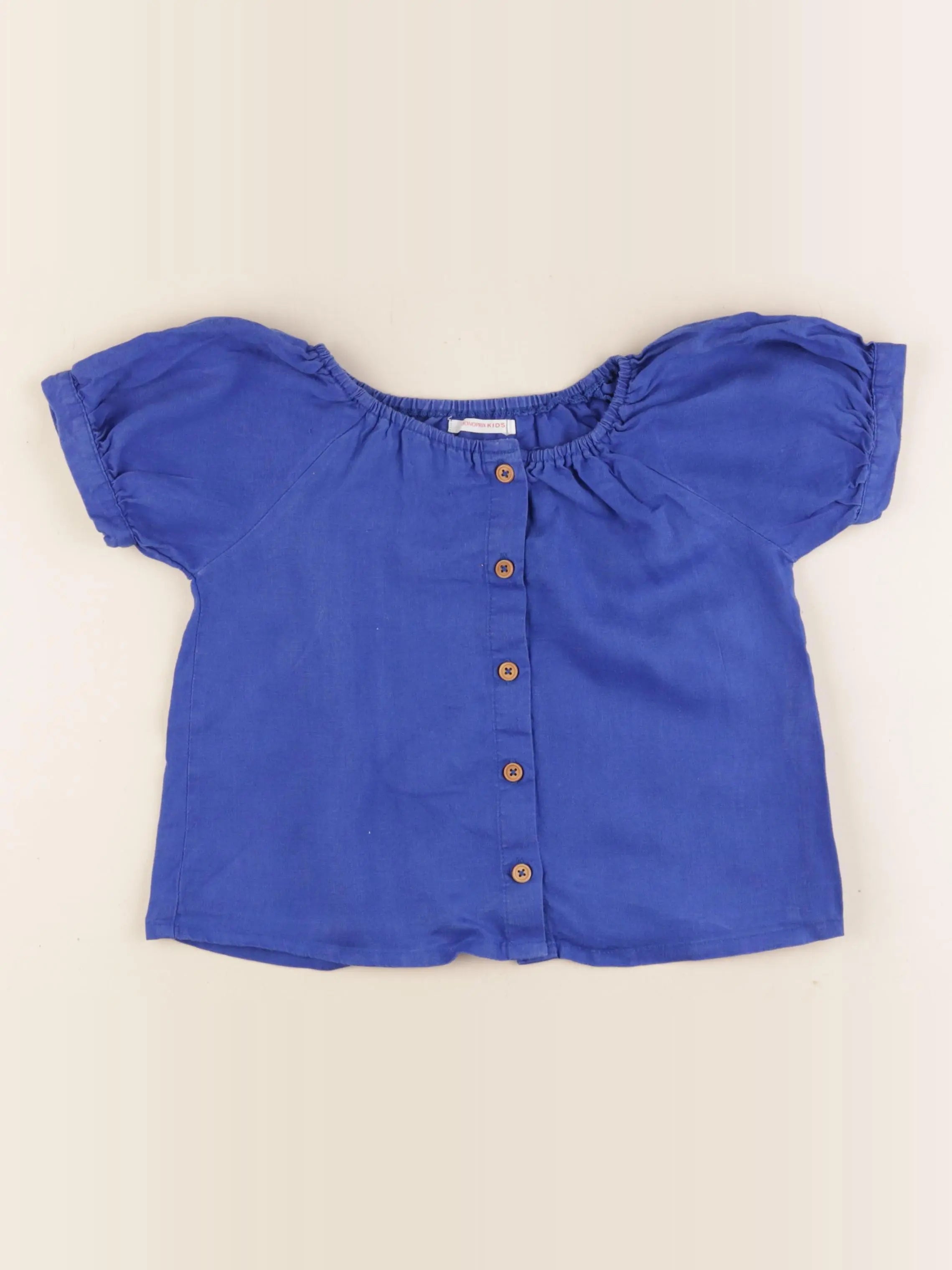 Monoprix - blouse bleu - 4 ans