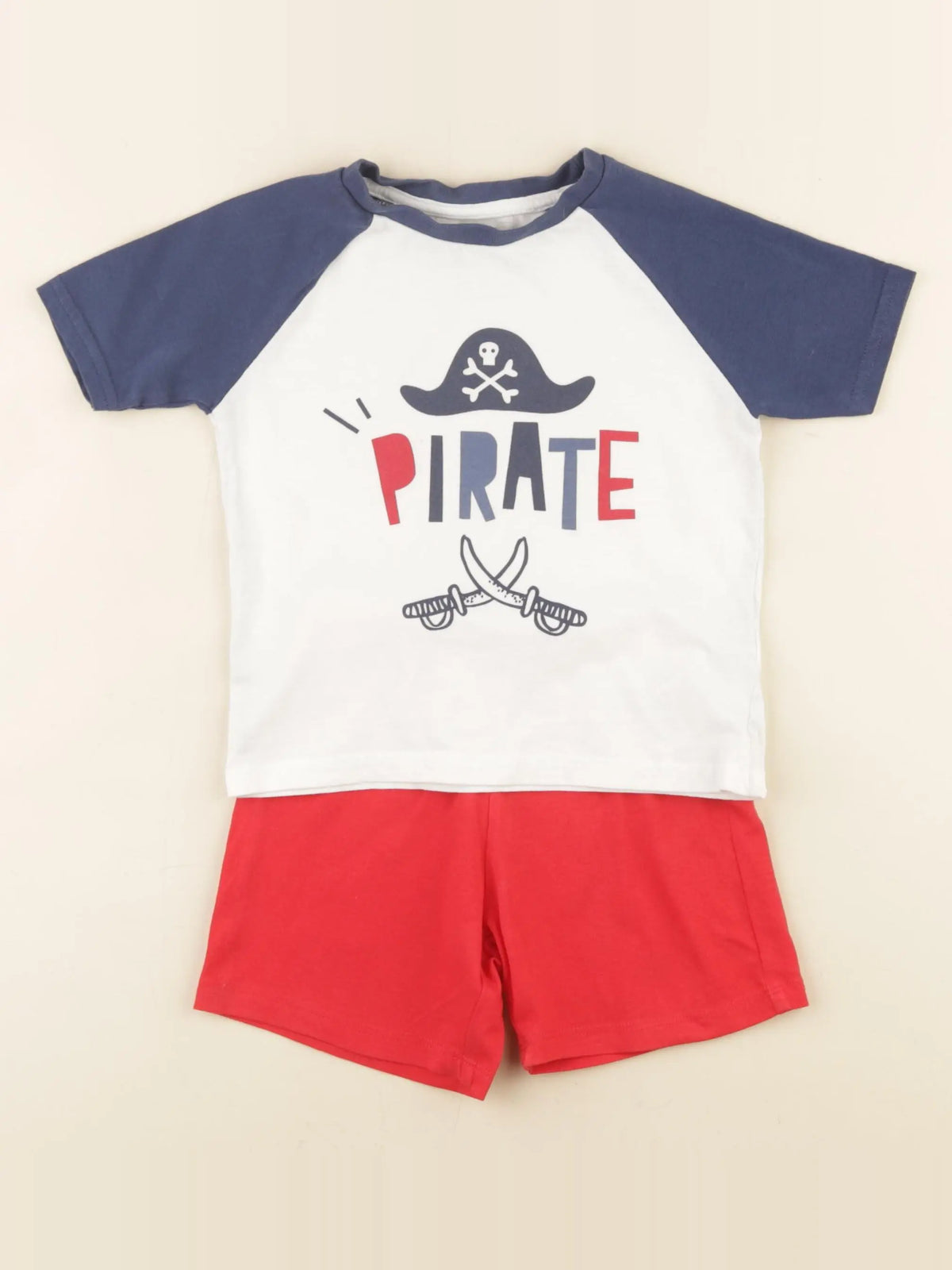 Vertbaudet - pyjama coton rouge - 3 ans