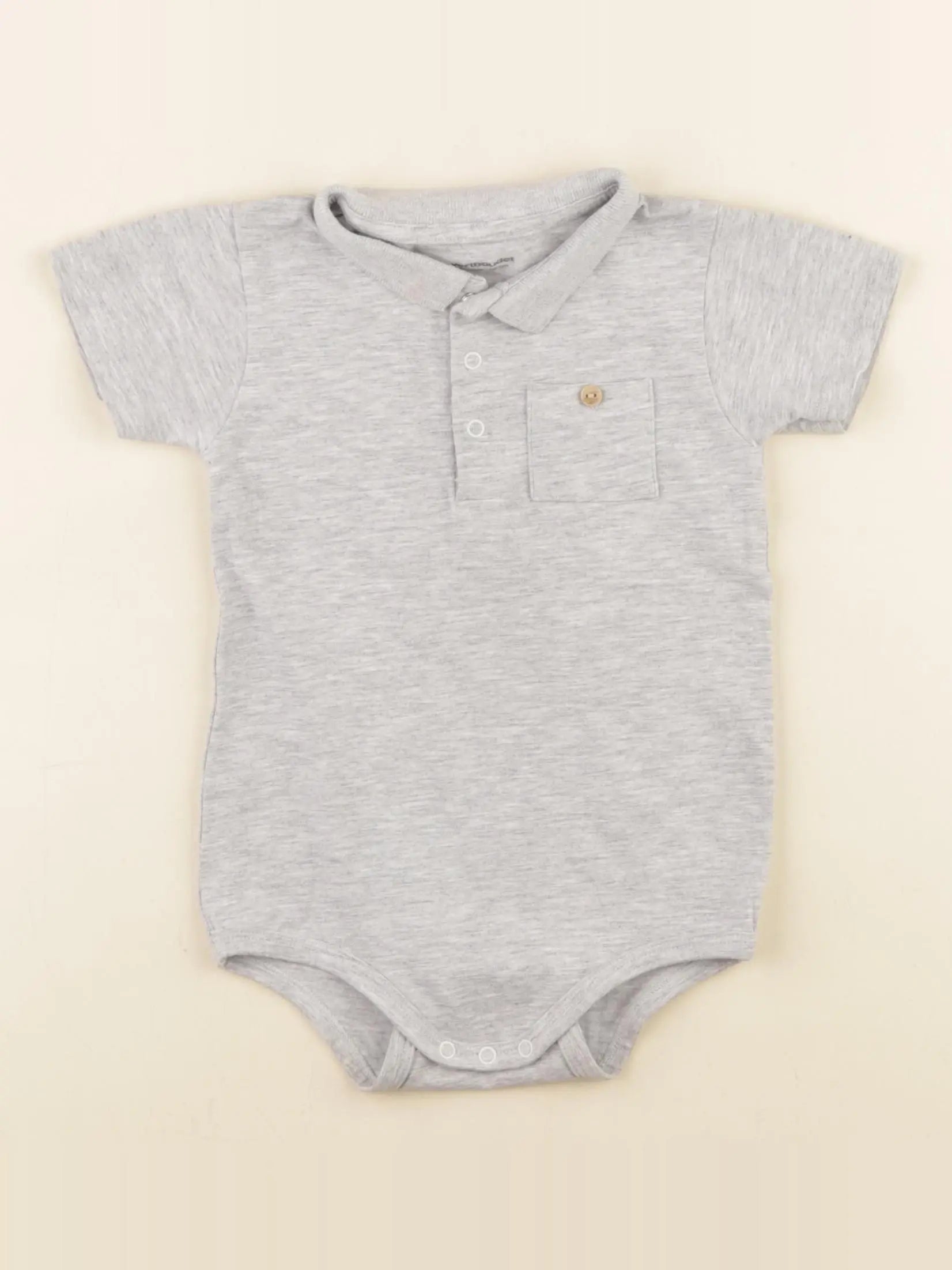 Vertbaudet - body à col gris - 24 mois