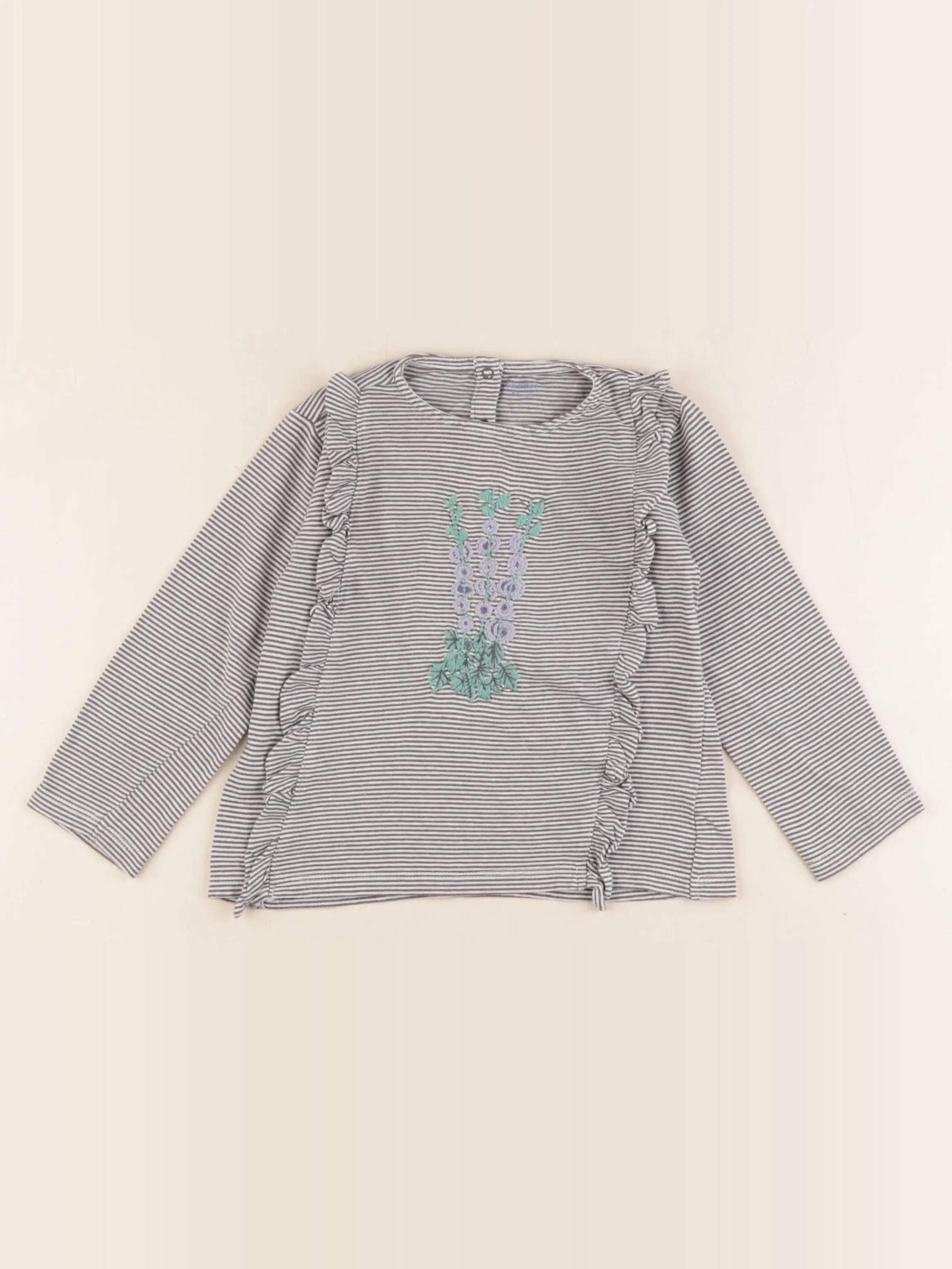 Boutchou - tee-shirt bleu, blanc - 36 mois