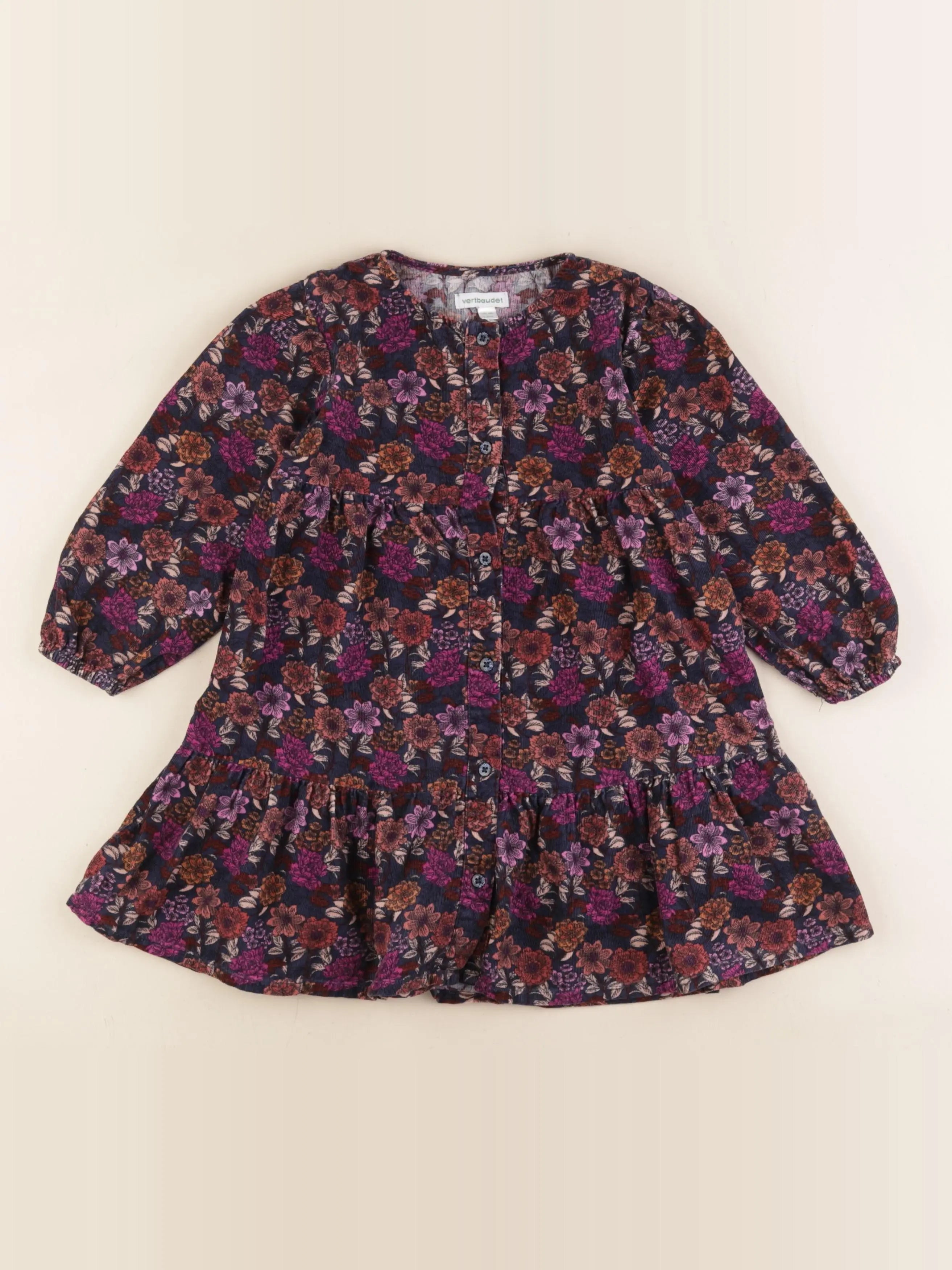Vertbaudet - robe multicolore - 4 ans