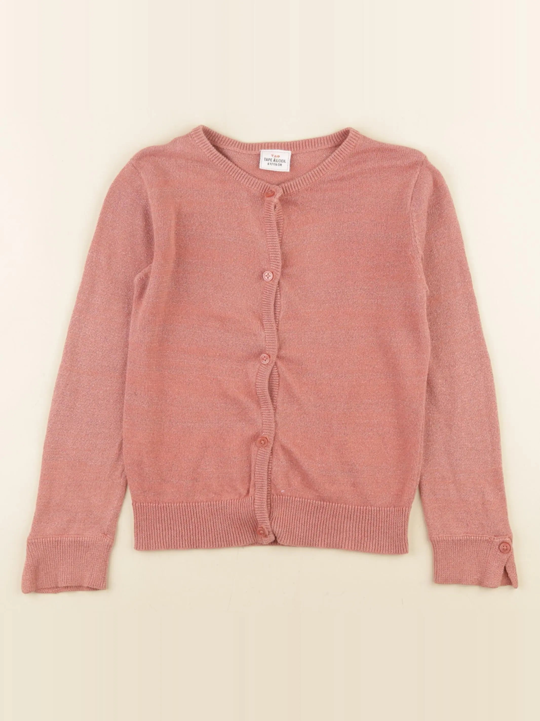 Tape à l'oeil - gilet rose, or - 6 ans