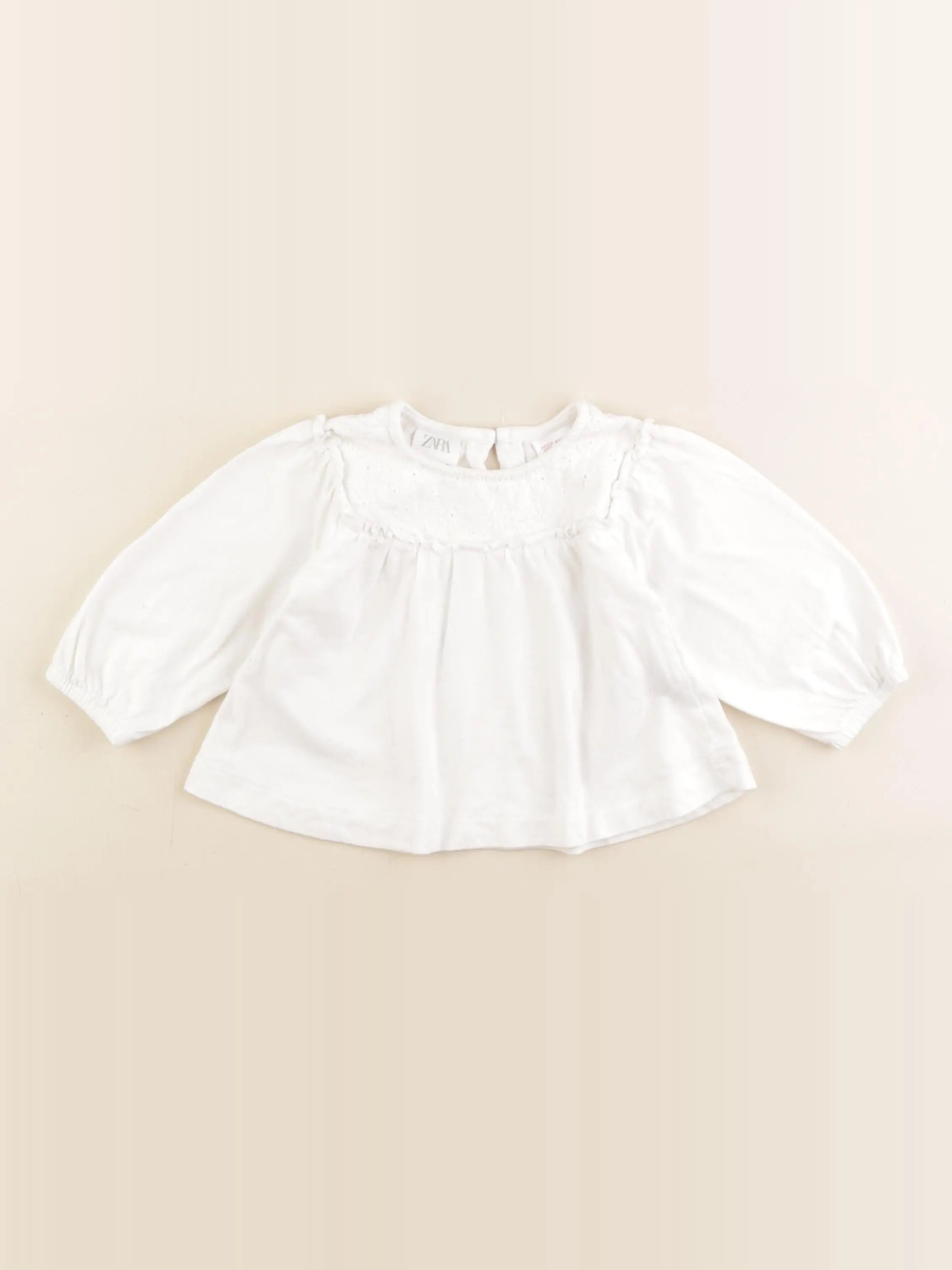 Zara - tee-shirt blanc - 3/6 mois