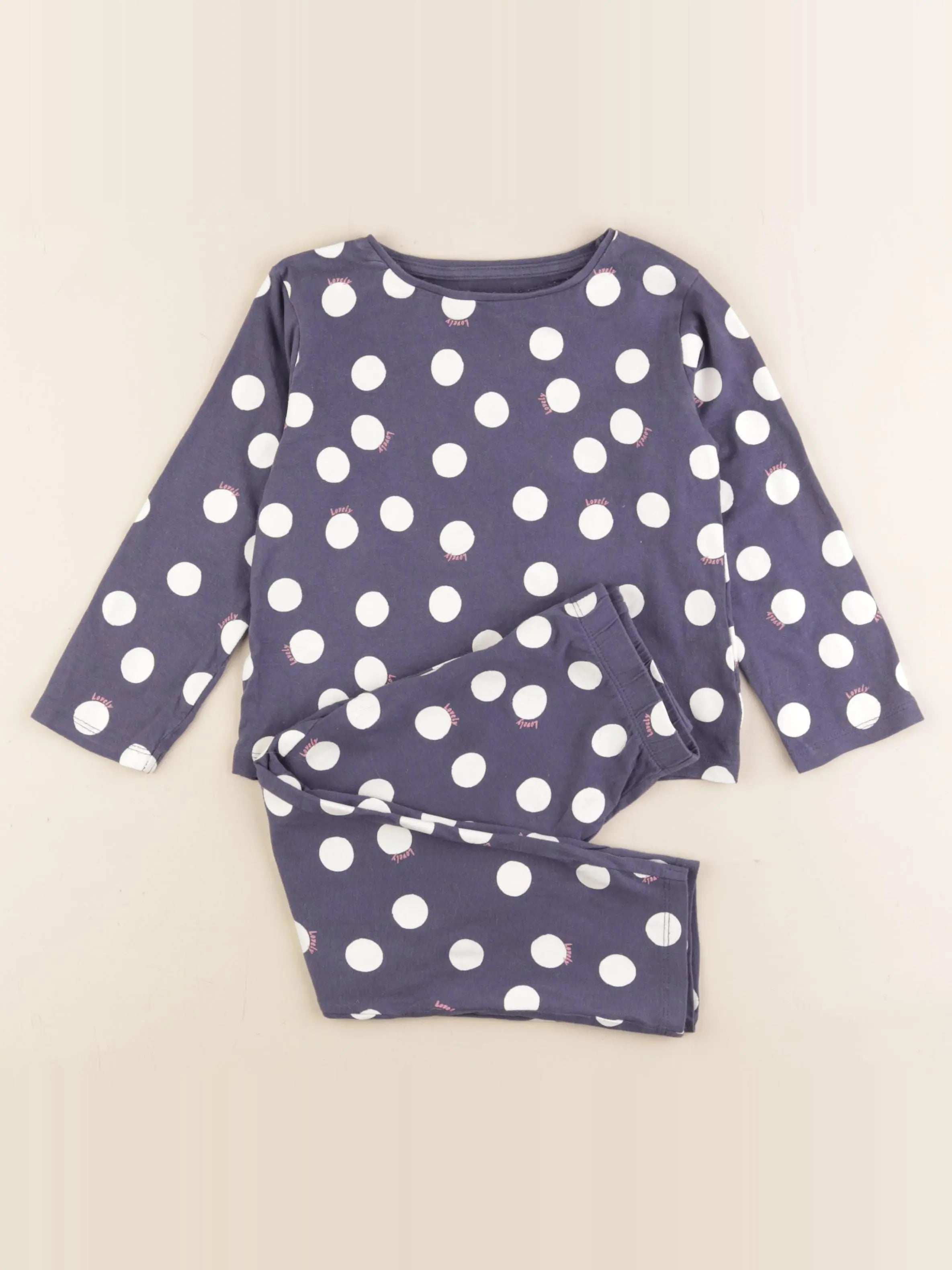 Vertbaudet - pyjama coton bleu - 4 ans
