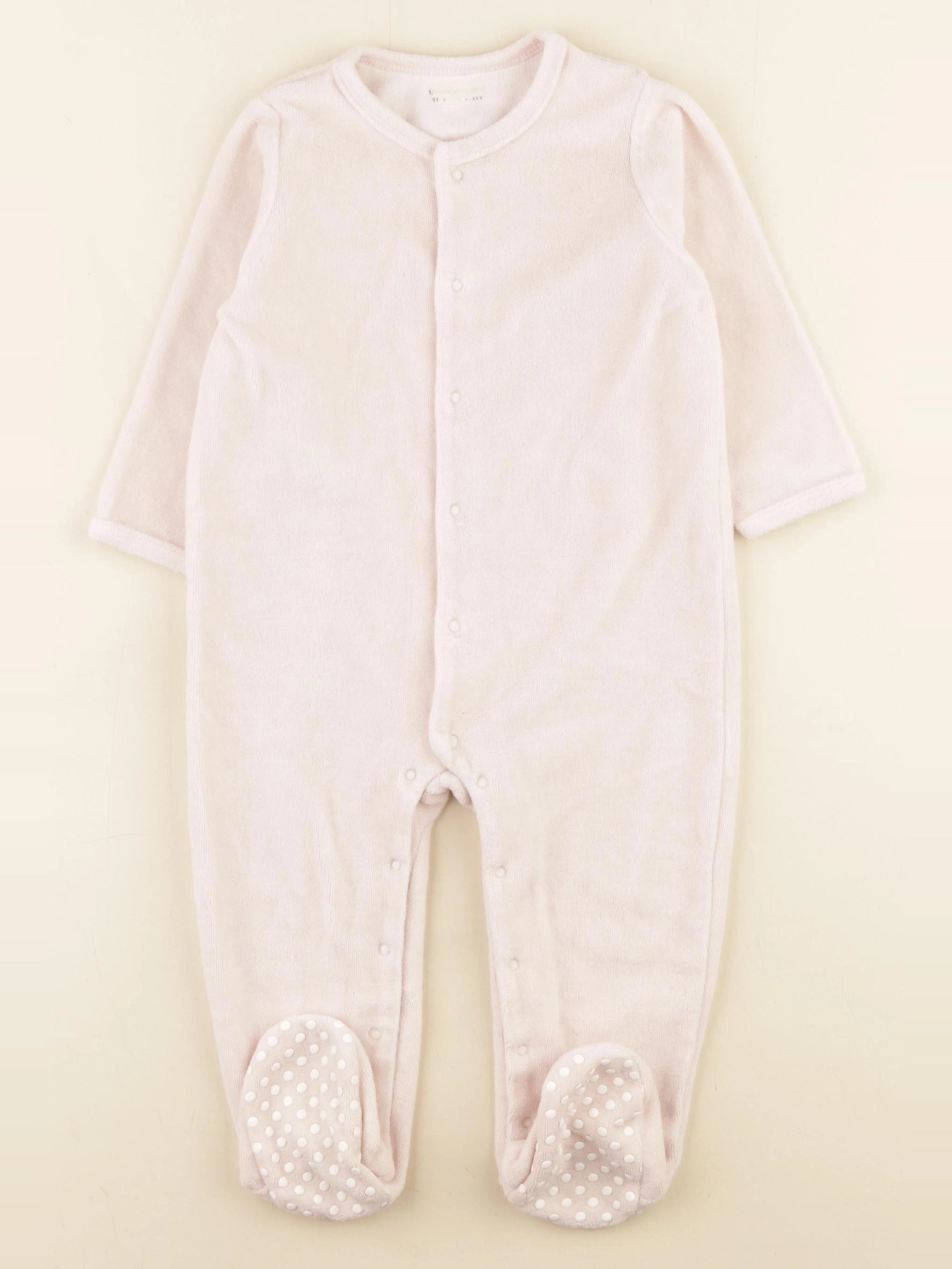 Vertbaudet - pyjama velours rose - 18 mois