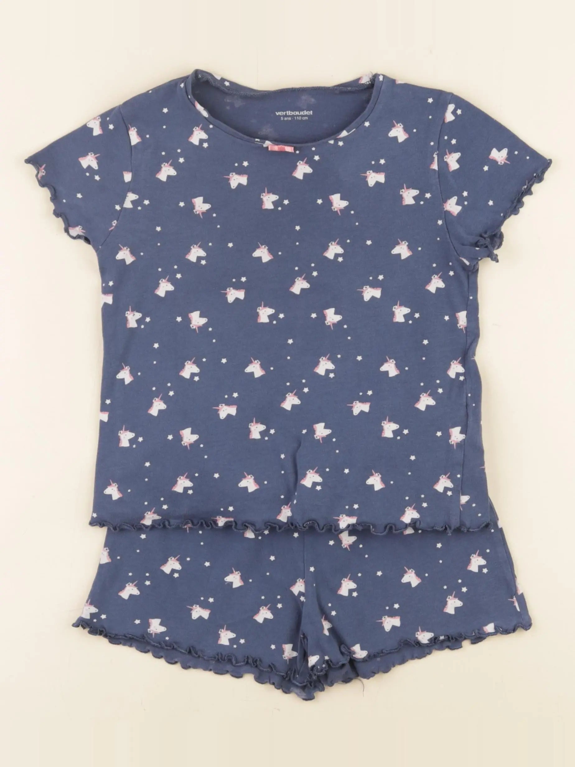 Vertbaudet - pyjama coton bleu - 5 ans