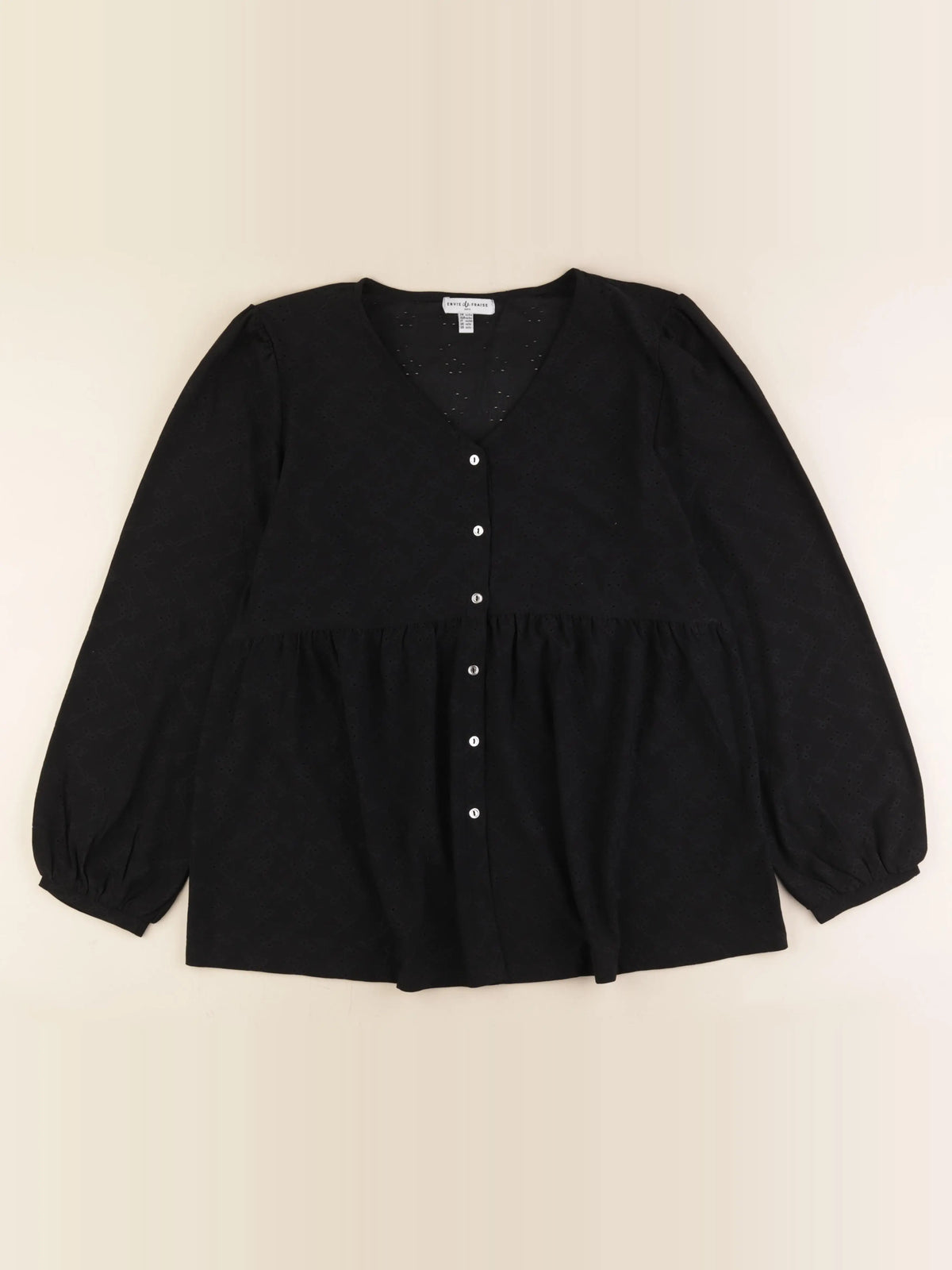 Envie de fraise - blouse grossesse, allaitement noir - 42 à 46