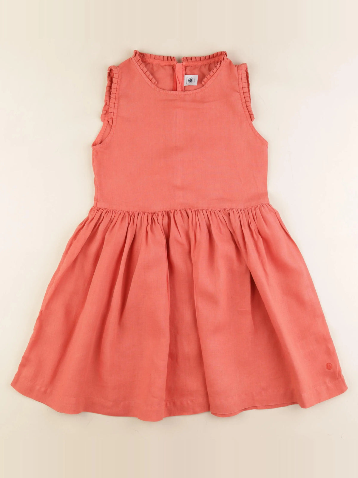 Petit Bateau - robe orange - 10 ans
