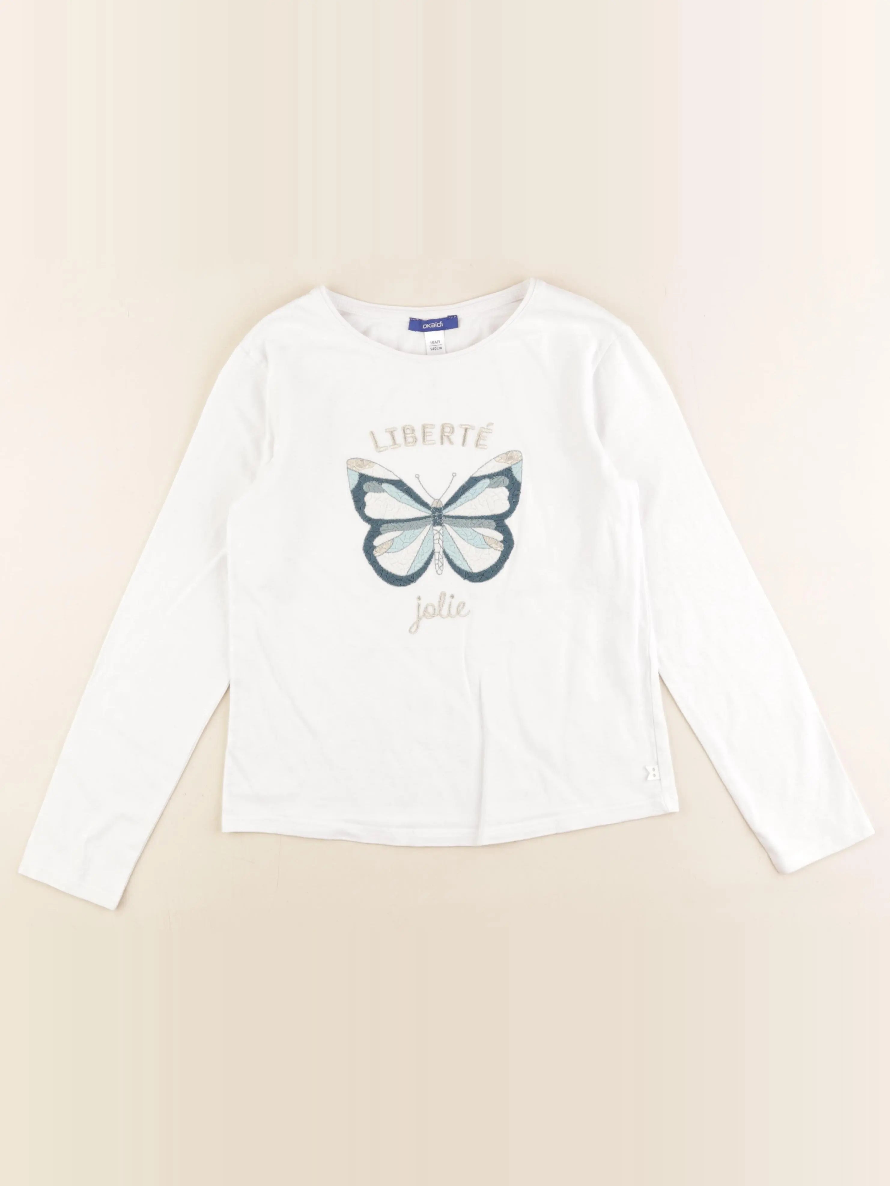 Okaidi - tee-shirt blanc - 10 ans