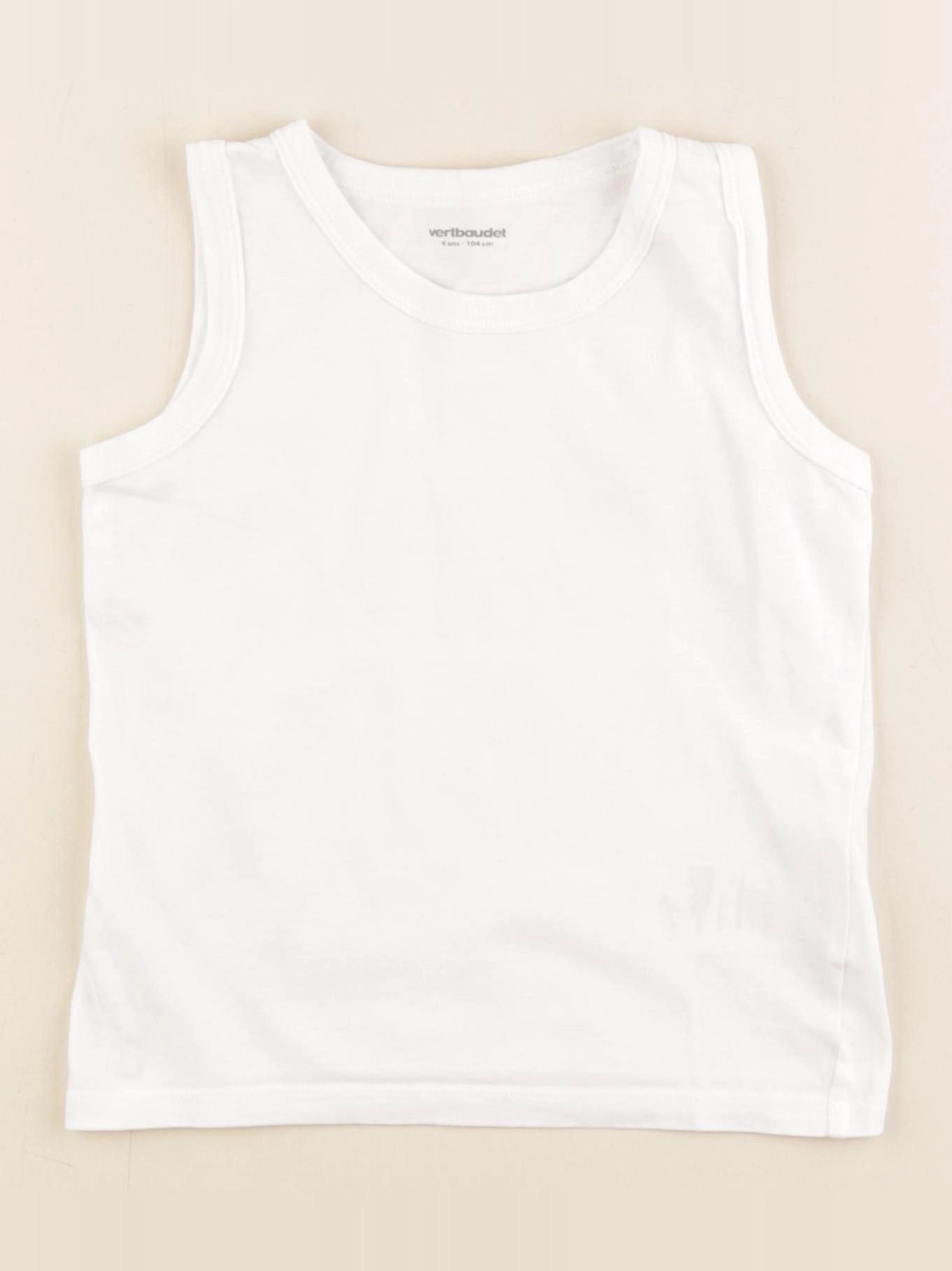 Vertbaudet - maillot de corps blanc - 4 ans
