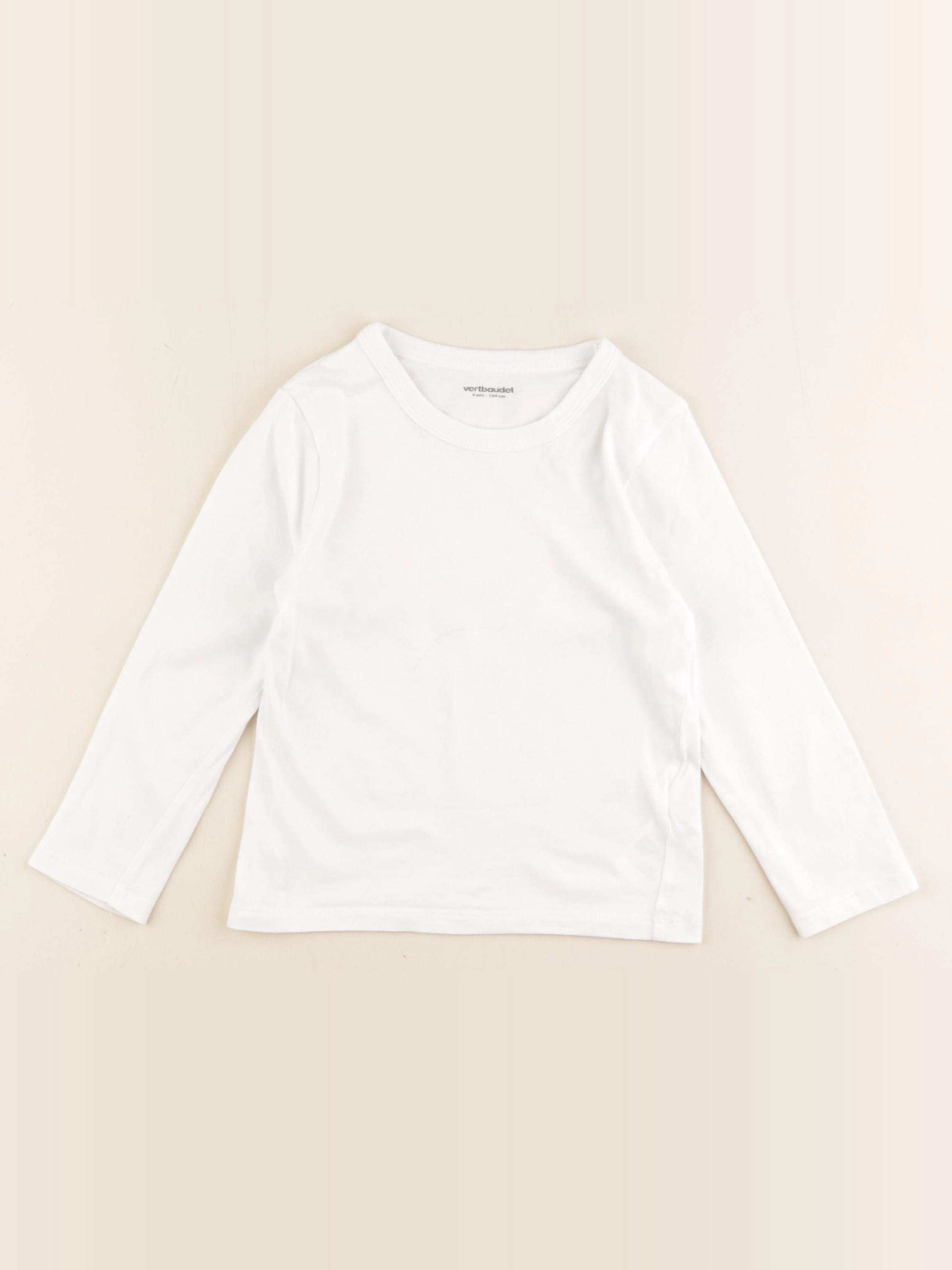 Vertbaudet - maillot de corps blanc - 4 ans