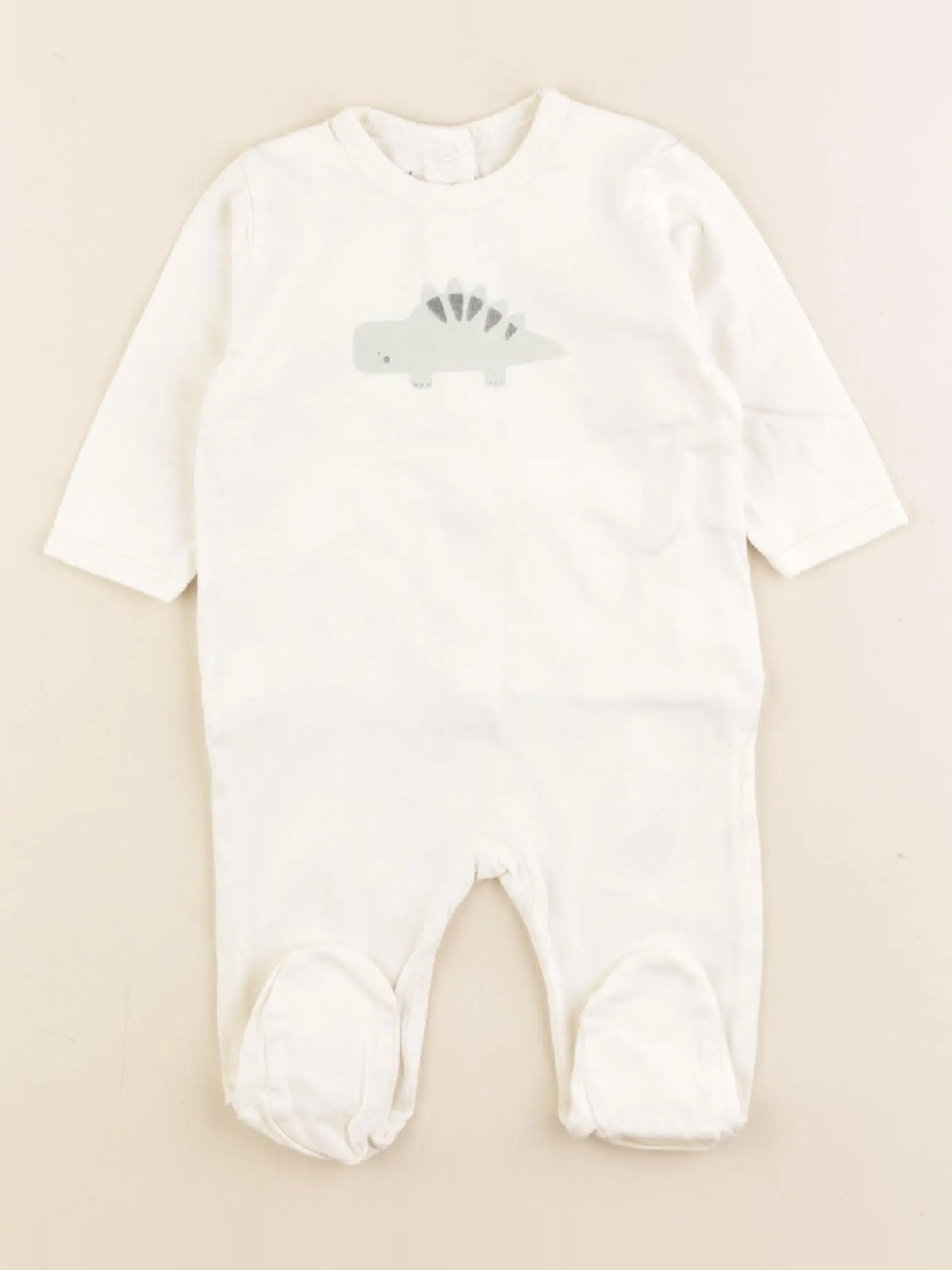 Vertbaudet - pyjama coton beige - 3 mois