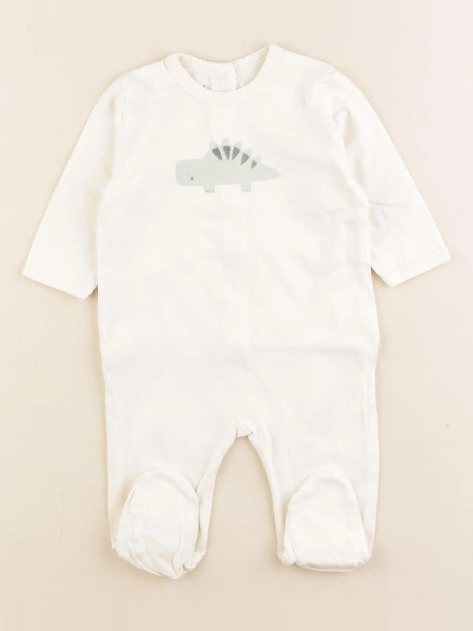 Vertbaudet - pyjama coton beige - 3 mois