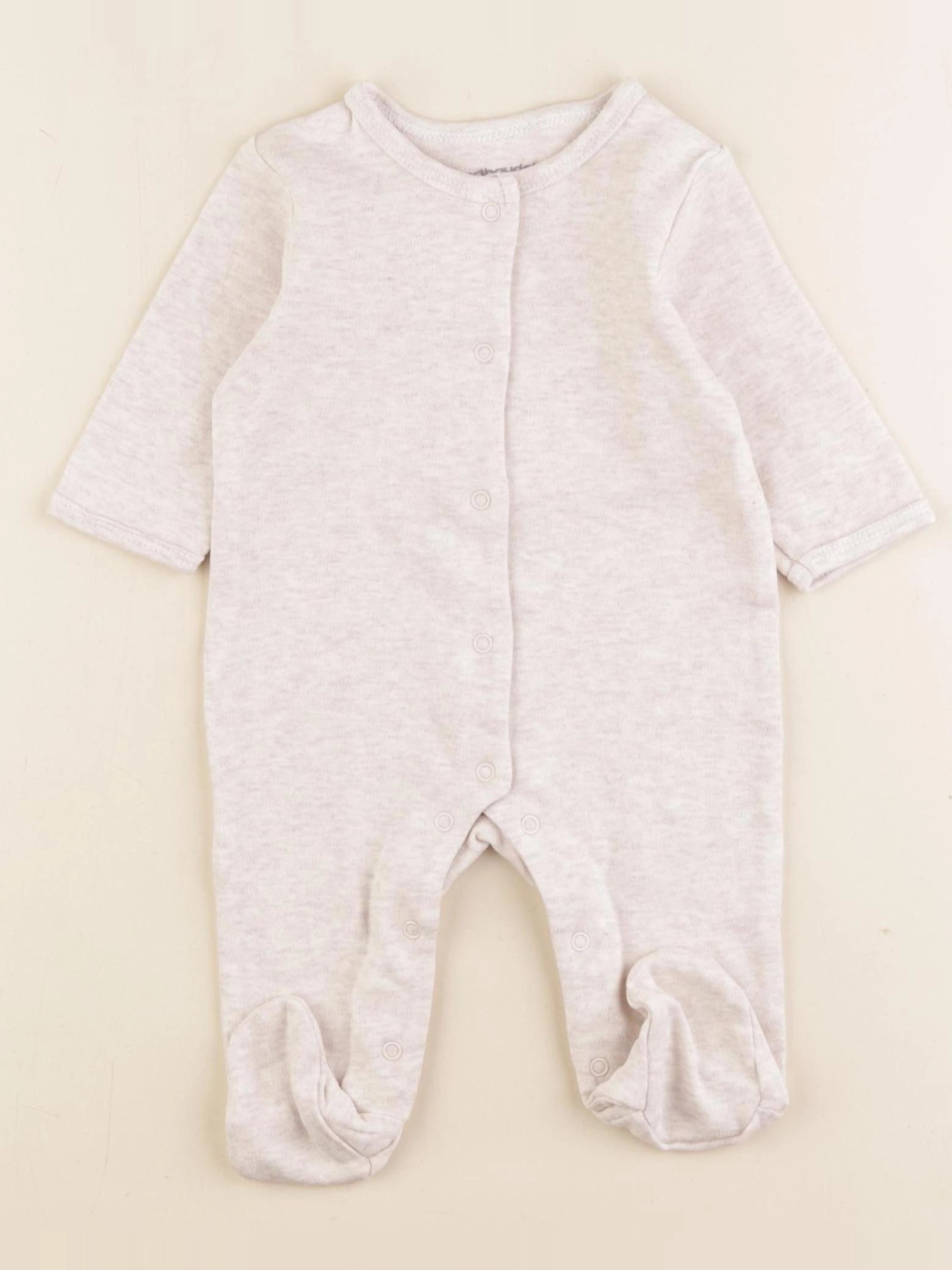 Vertbaudet - pyjama coton beige - 3 mois