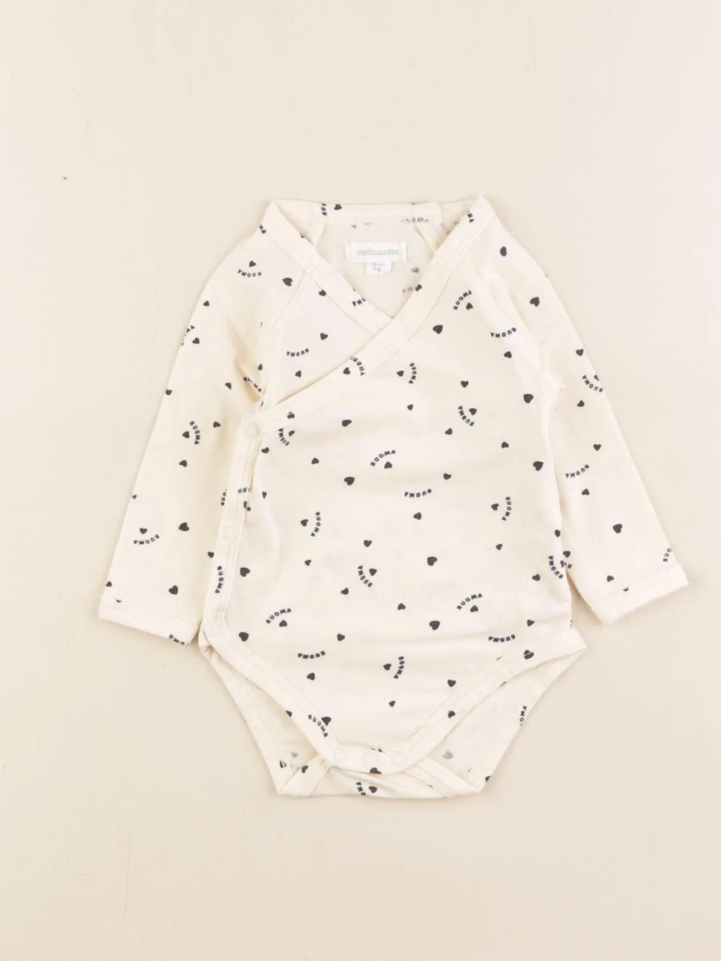 Vertbaudet - body beige - 3 mois