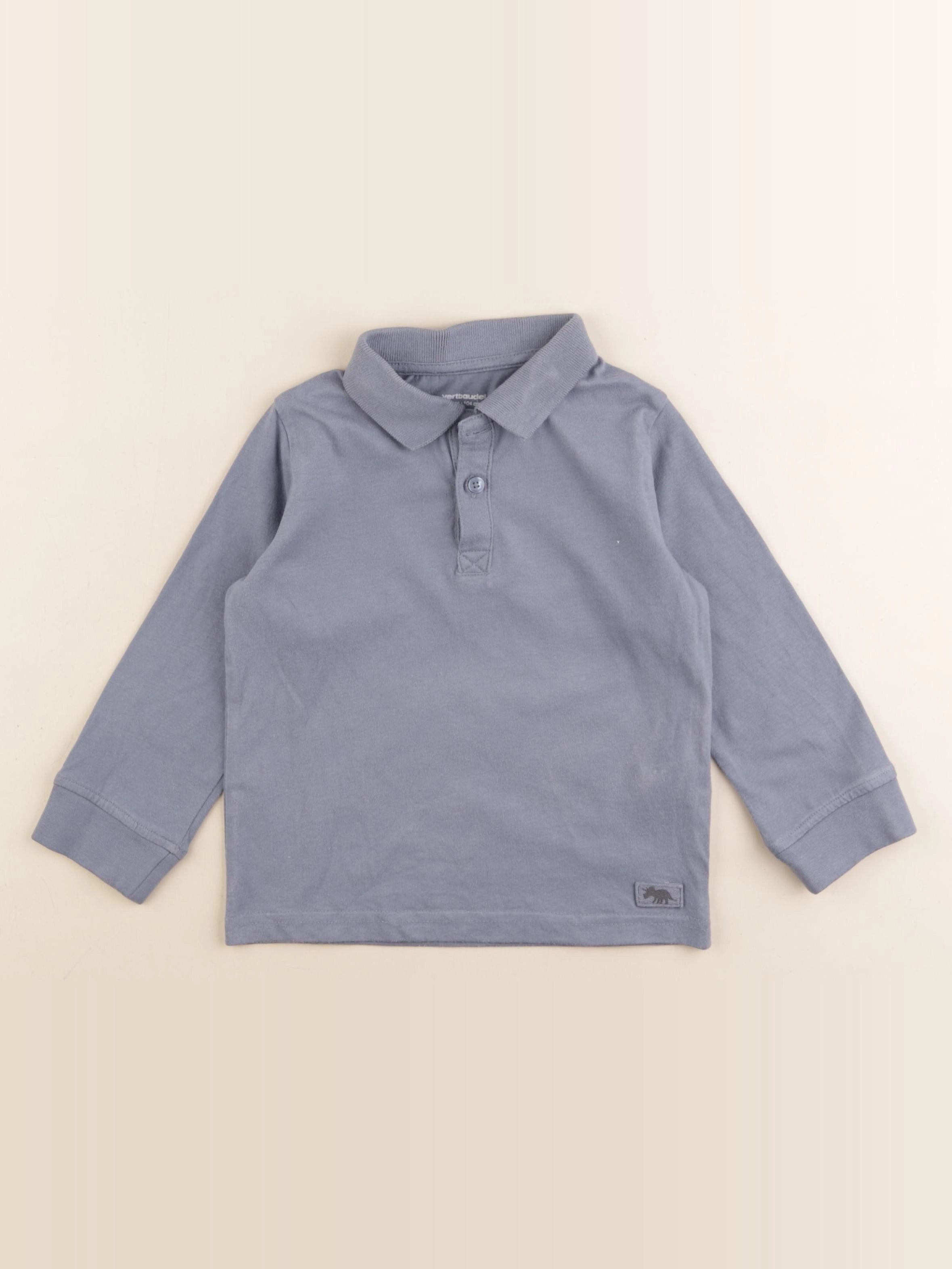 Vertbaudet - polo bleu - 4 ans