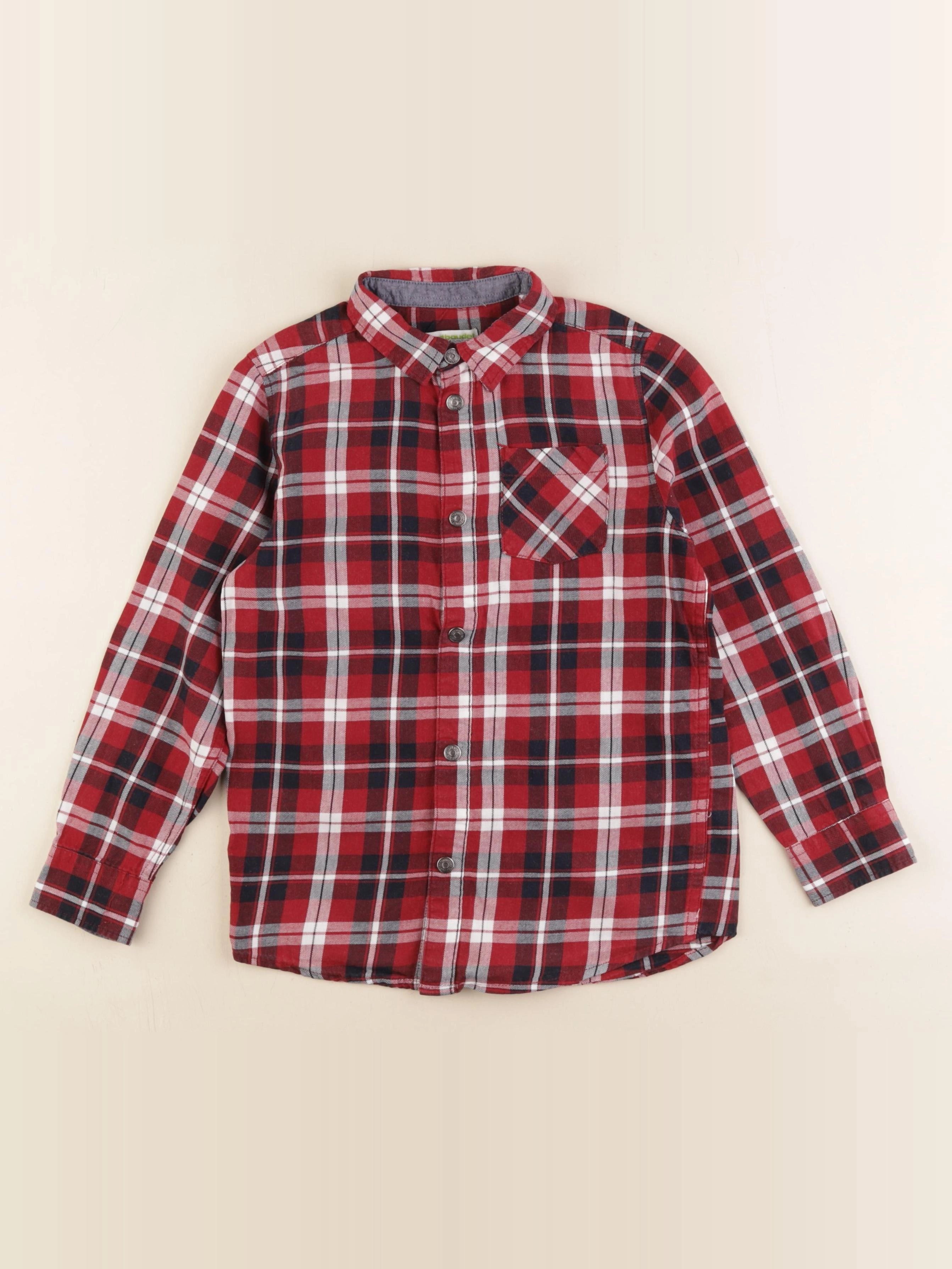 Vertbaudet - chemise rouge - 8 ans