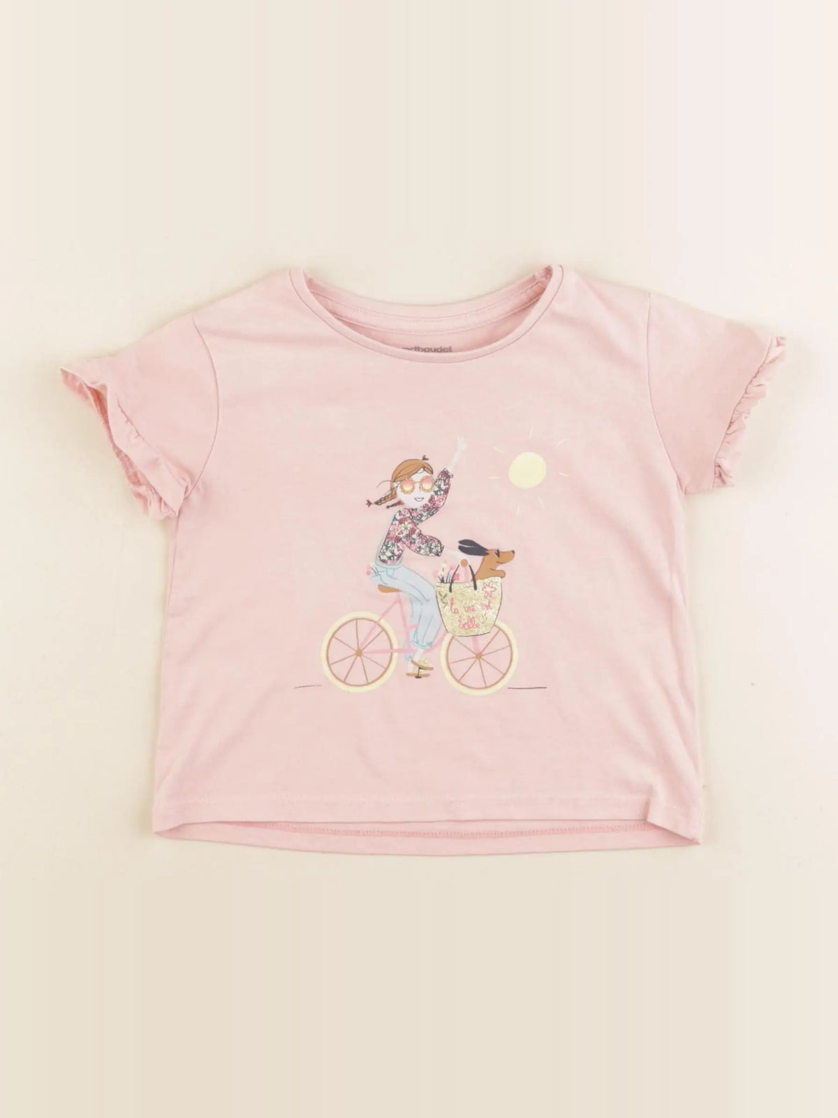 Vertbaudet - tee-shirt rose - 2 ans