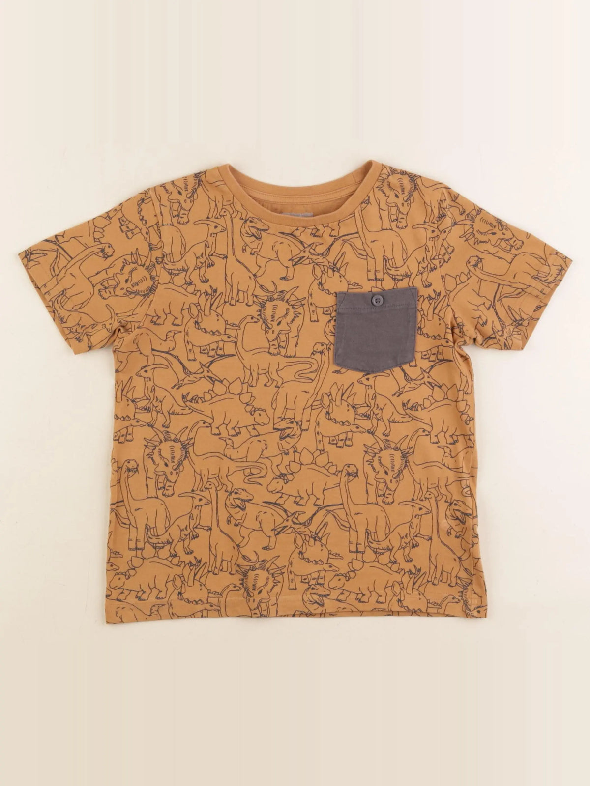 Vertbaudet - tee-shirt marron - 6 ans