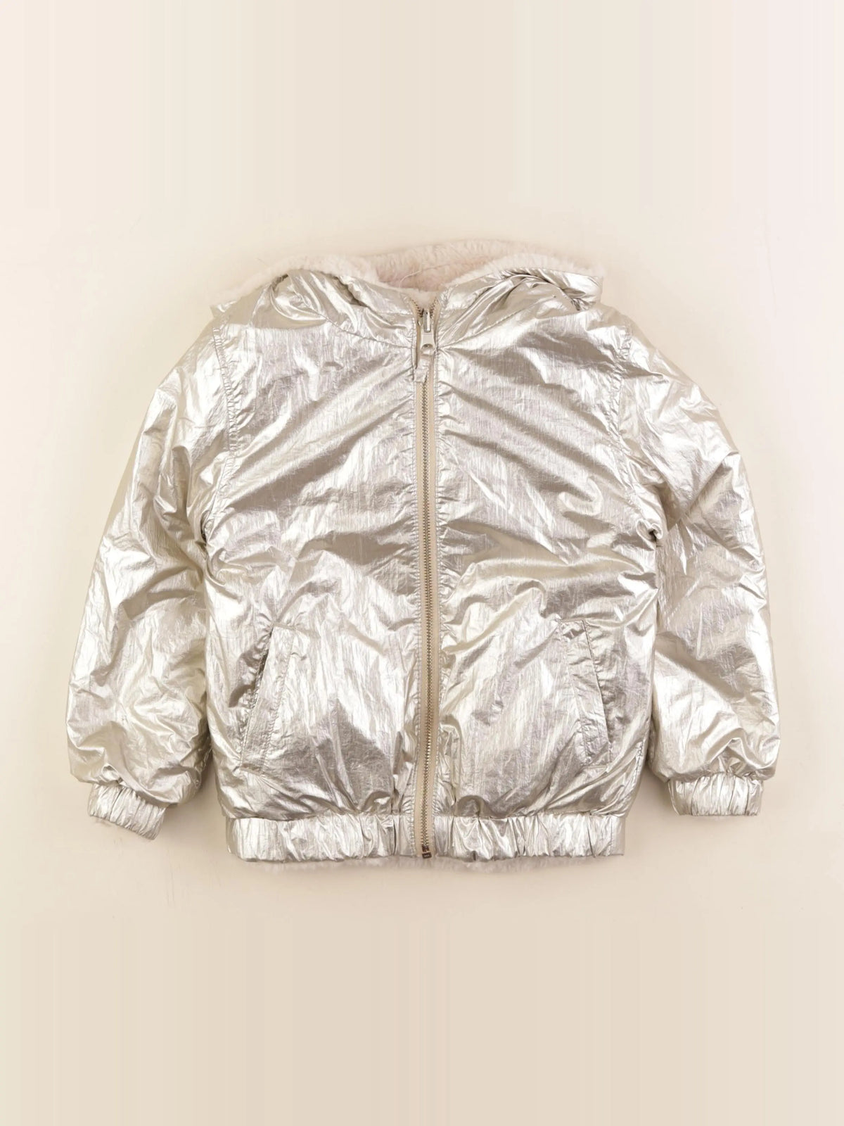 Tape à l'oeil - doudoune réversible or, beige - 6 ans