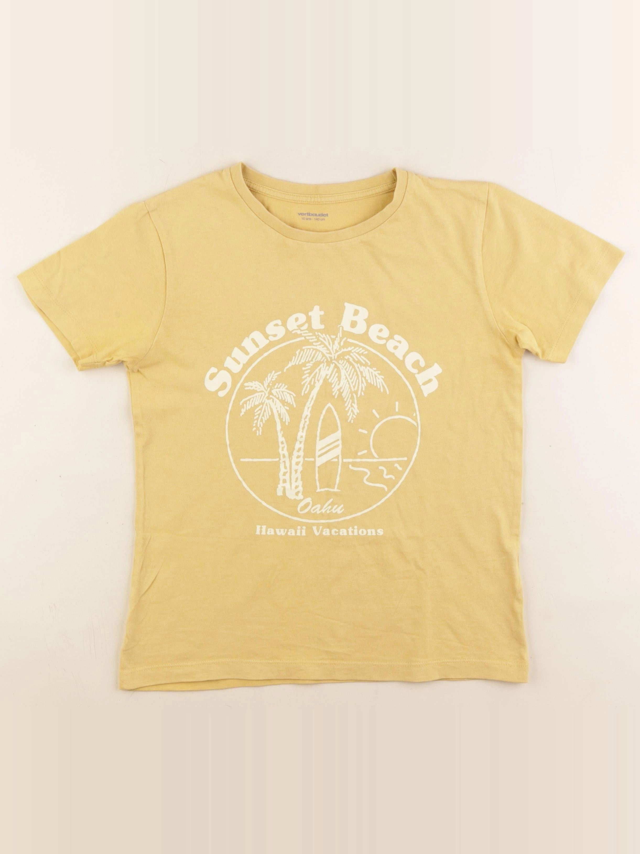 Vertbaudet - tee-shirt jaune - 10 ans