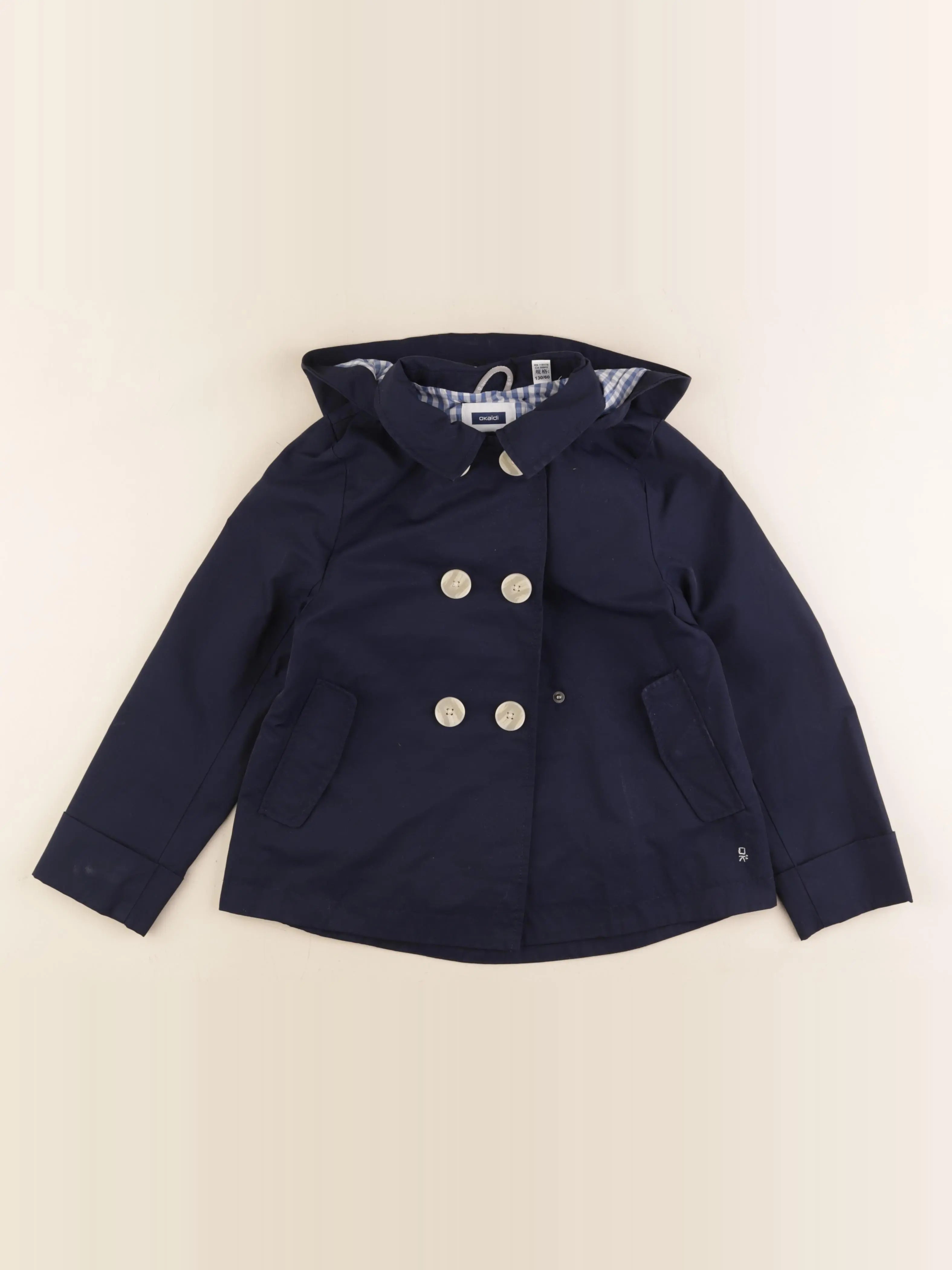 Okaidi - trench bleu - 8 ans