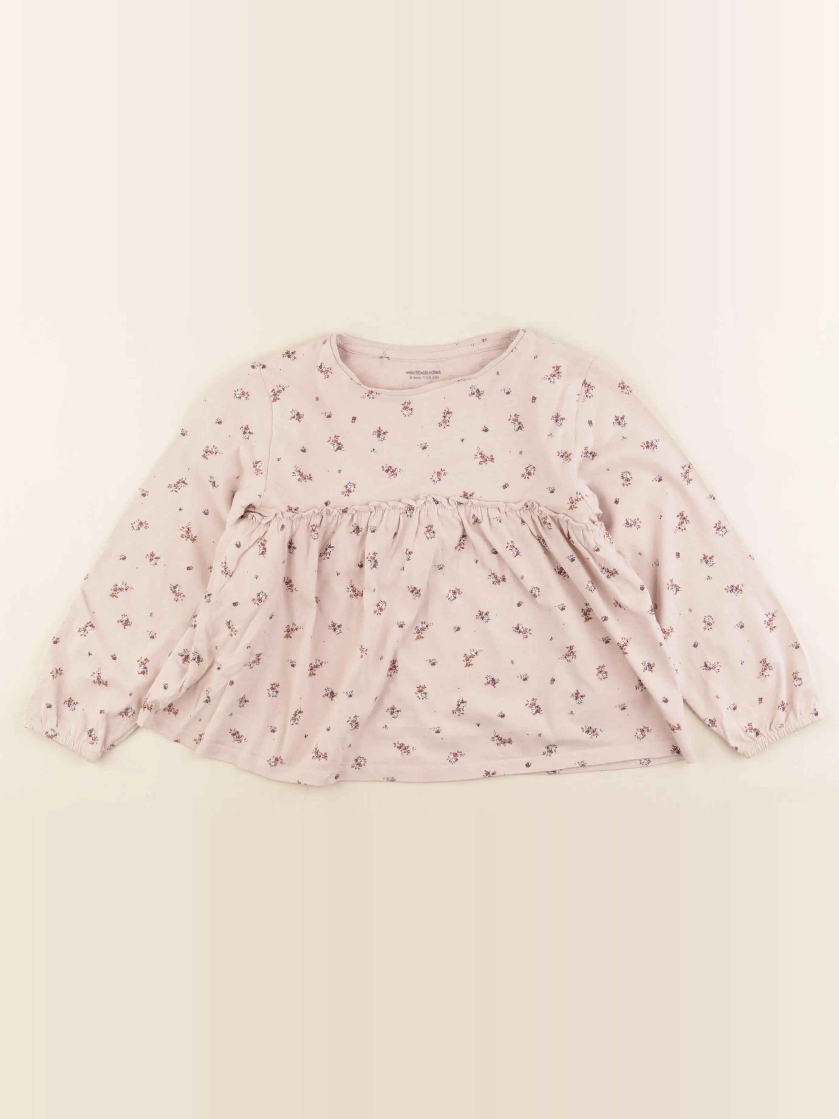 Vertbaudet - tee-shirt rose - 6 ans
