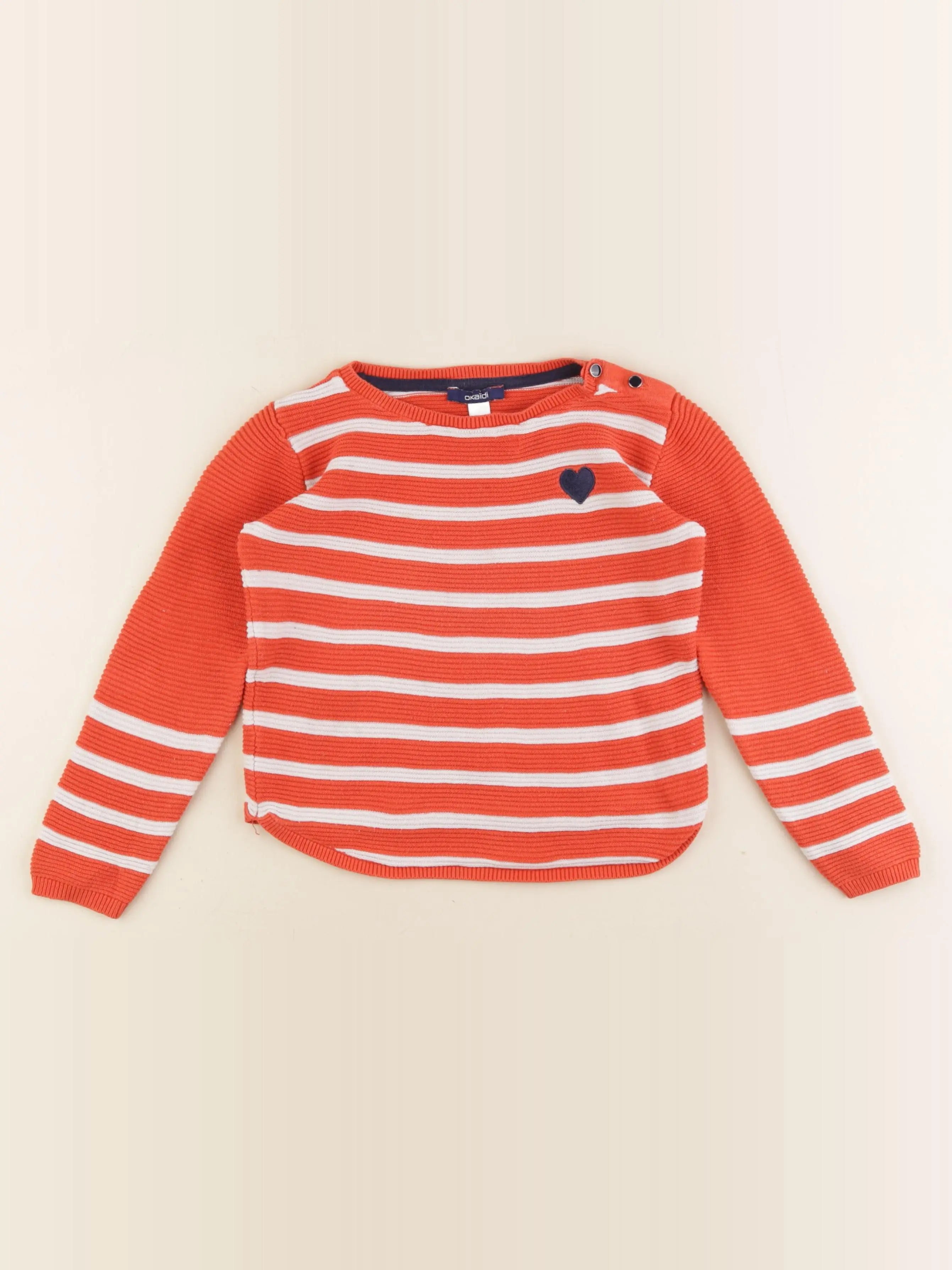 Okaidi - pull rouge - 6 ans