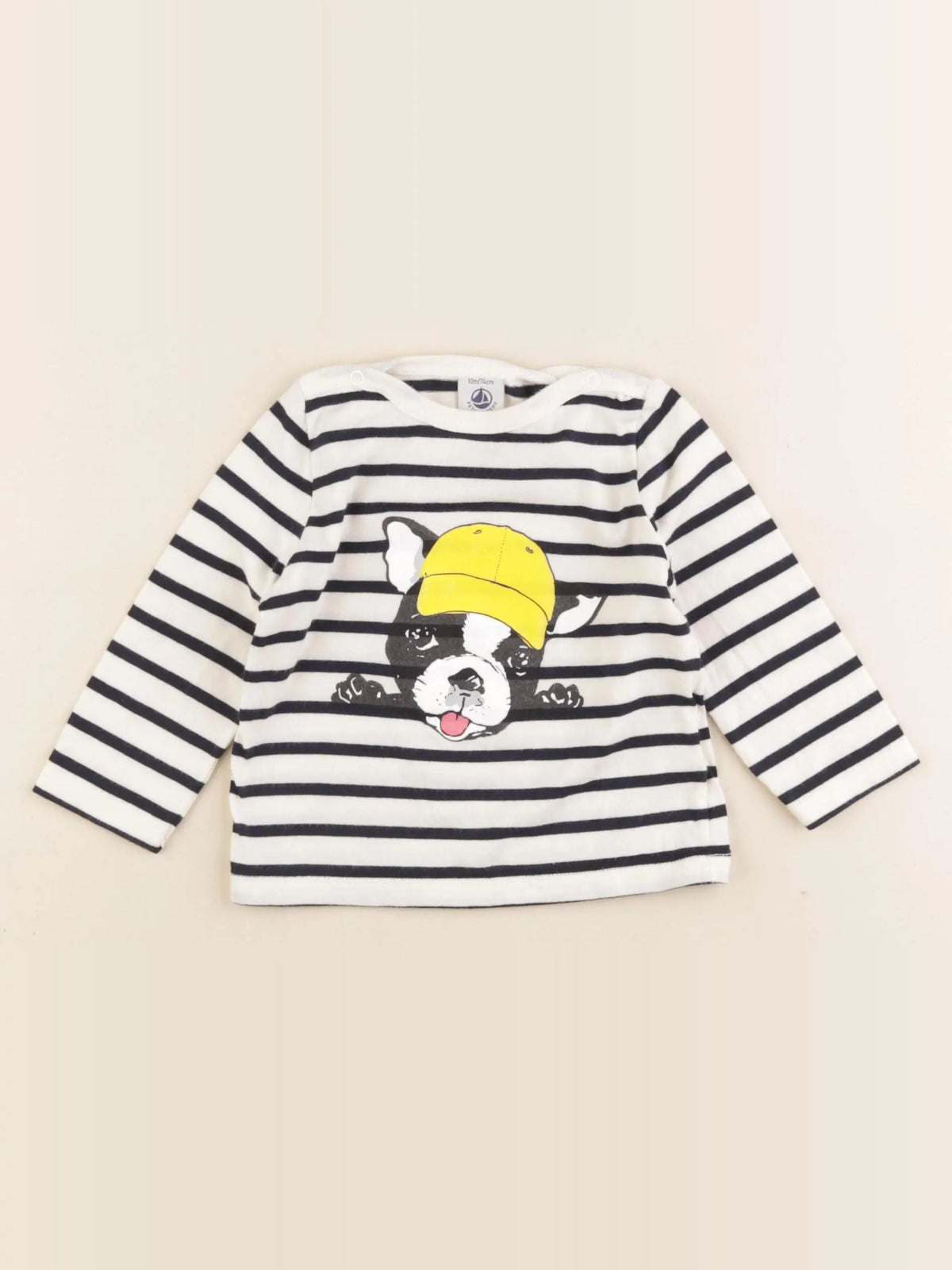 Petit Bateau - tee-shirt blanc - 12 mois