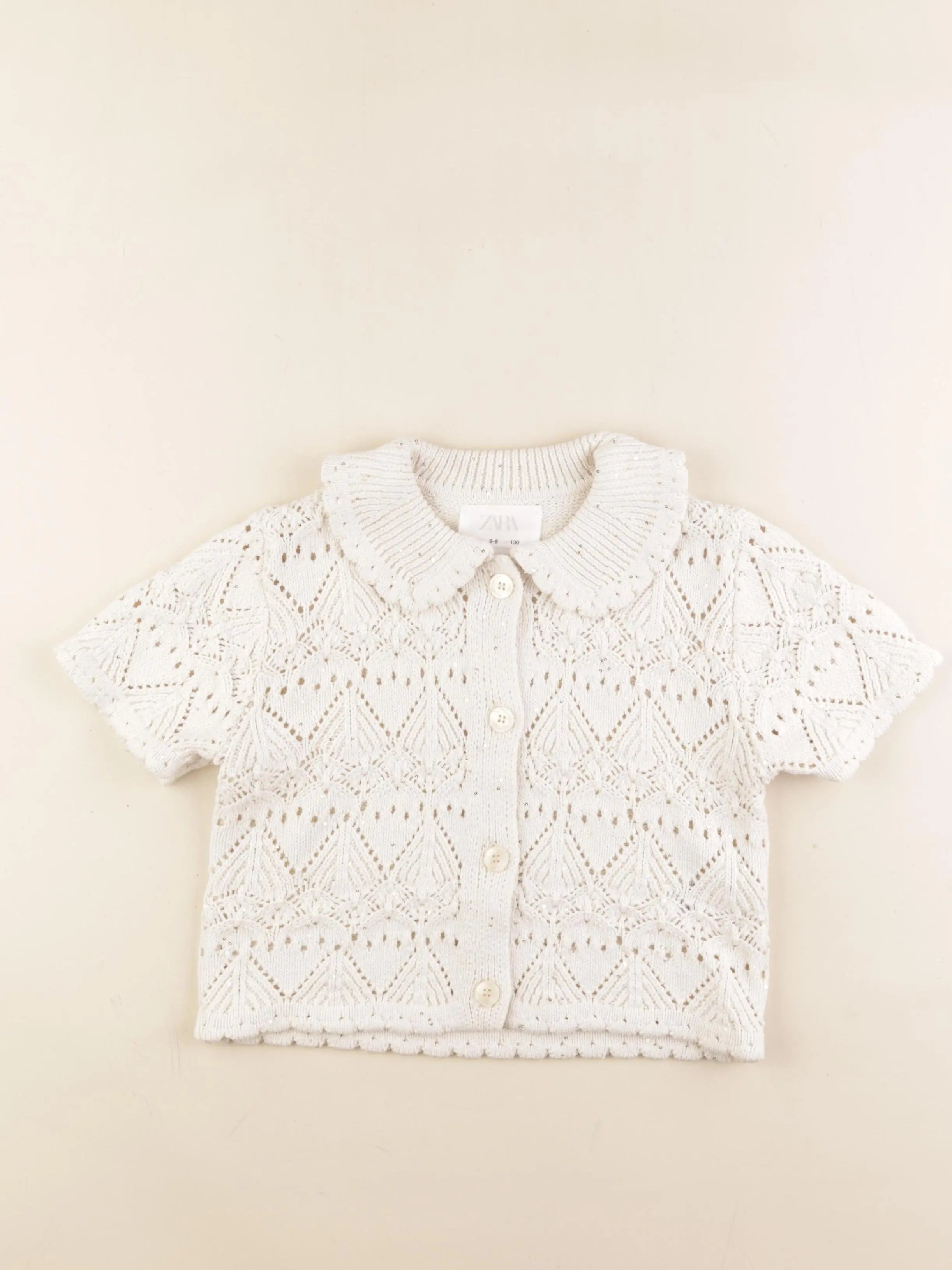 Zara - pull blanc - 8/9 ans