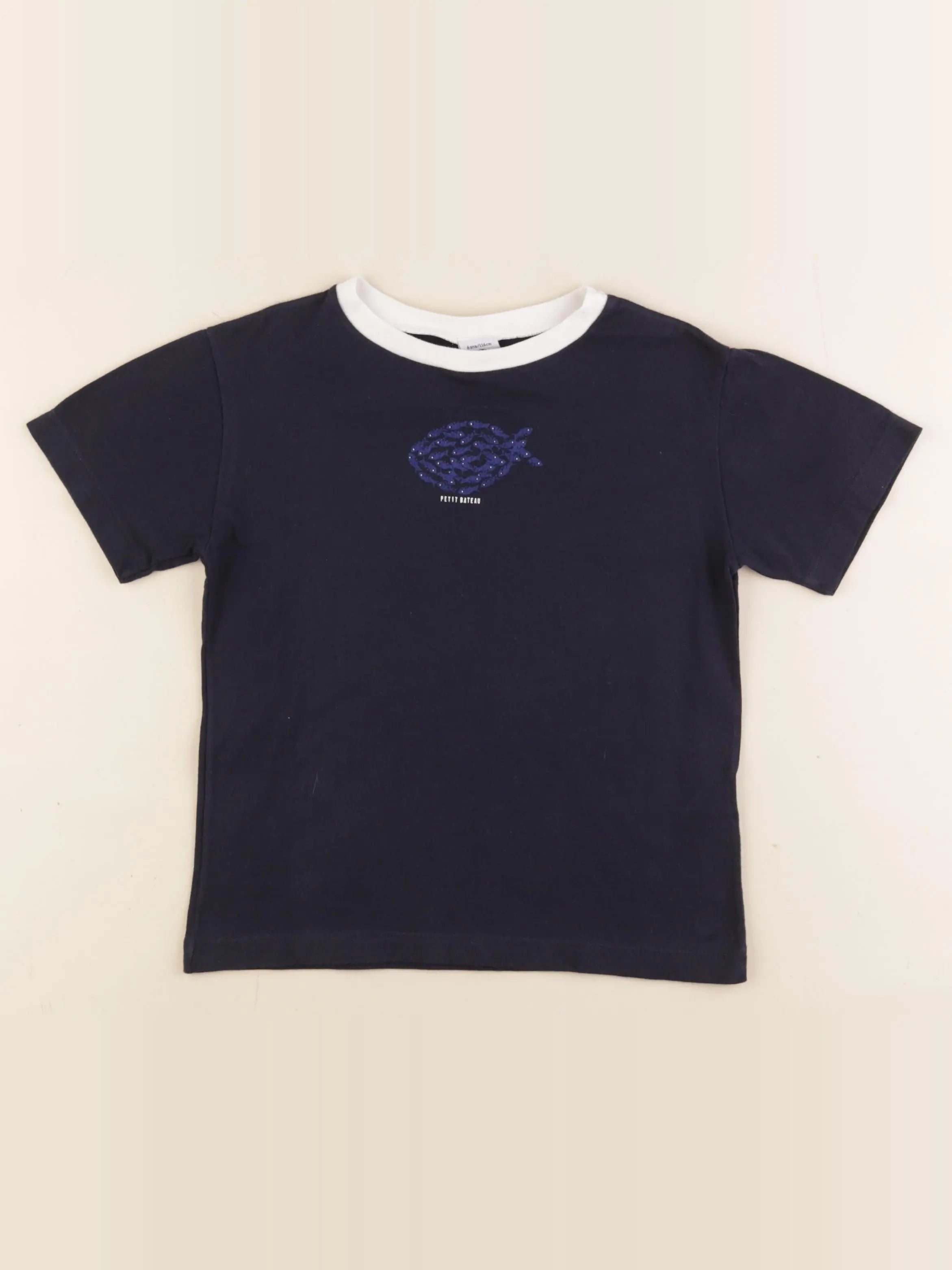 Petit Bateau - tee-shirt bleu - 6 ans
